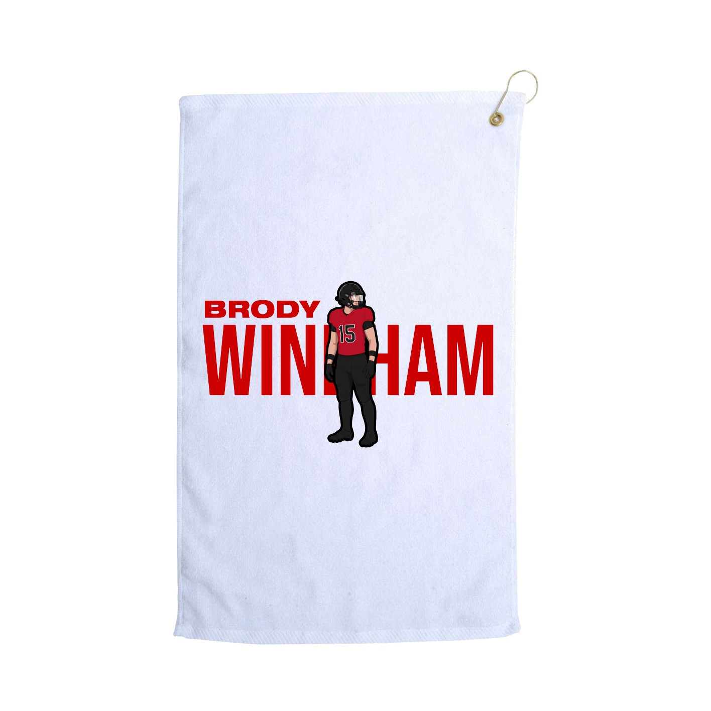 Golf Towel — Player Name in White