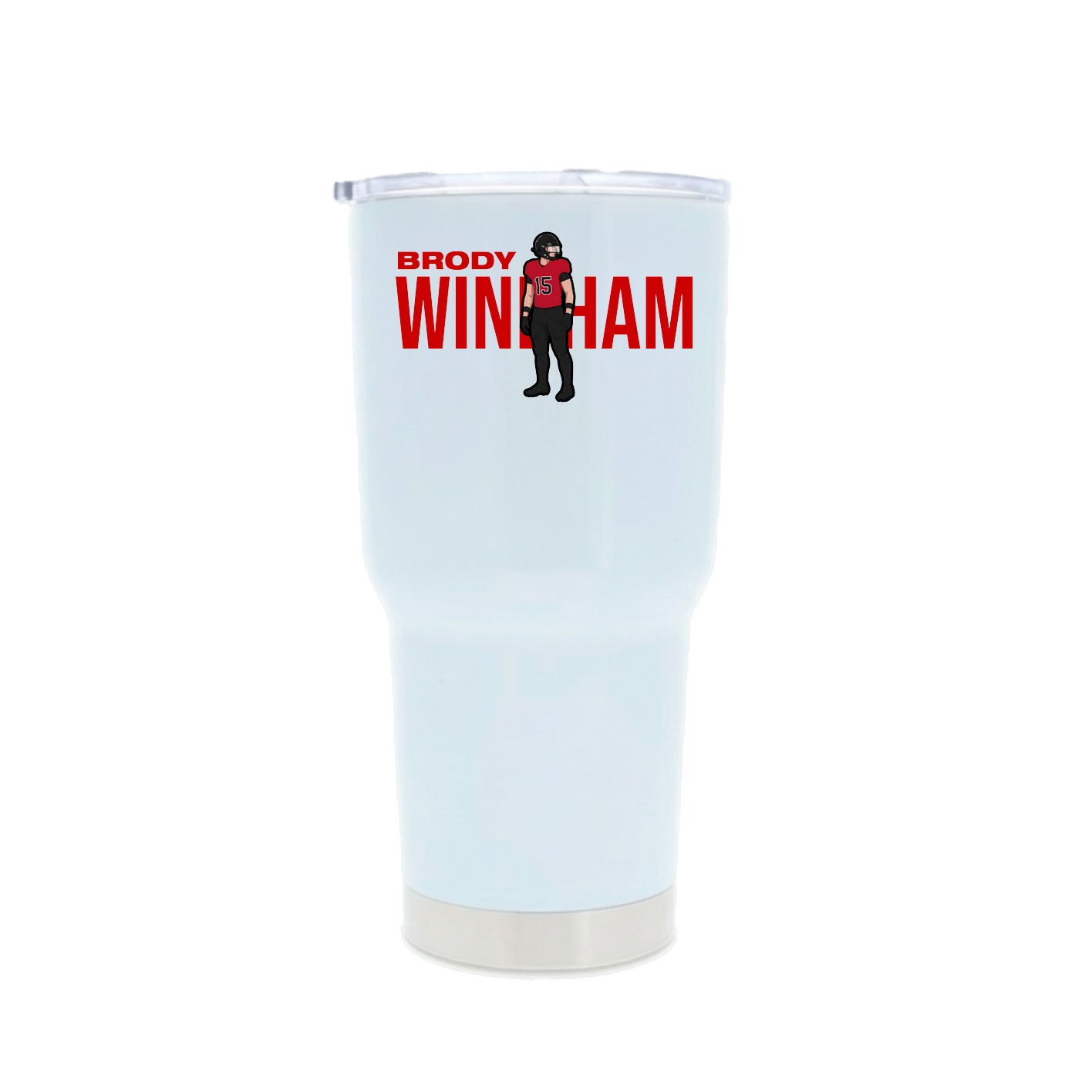 30oz Stainless Steel Tumbler — Player Name in White