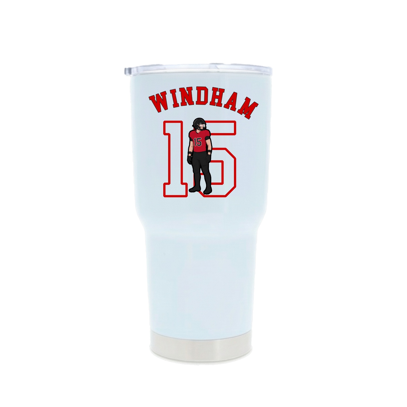 30oz Stainless Steel Tumbler — Shirsey Arch in White