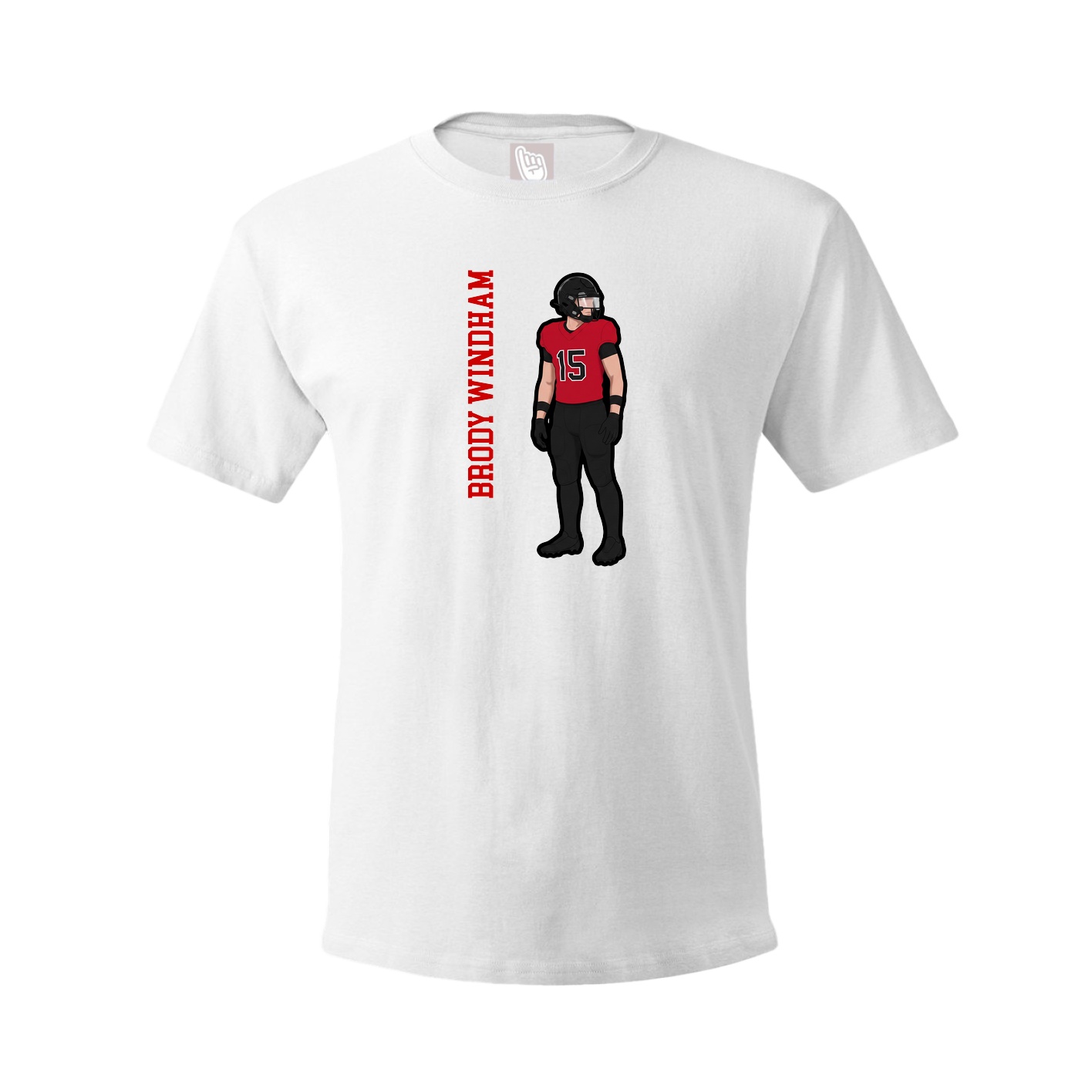 Tee — Name Vertical in White