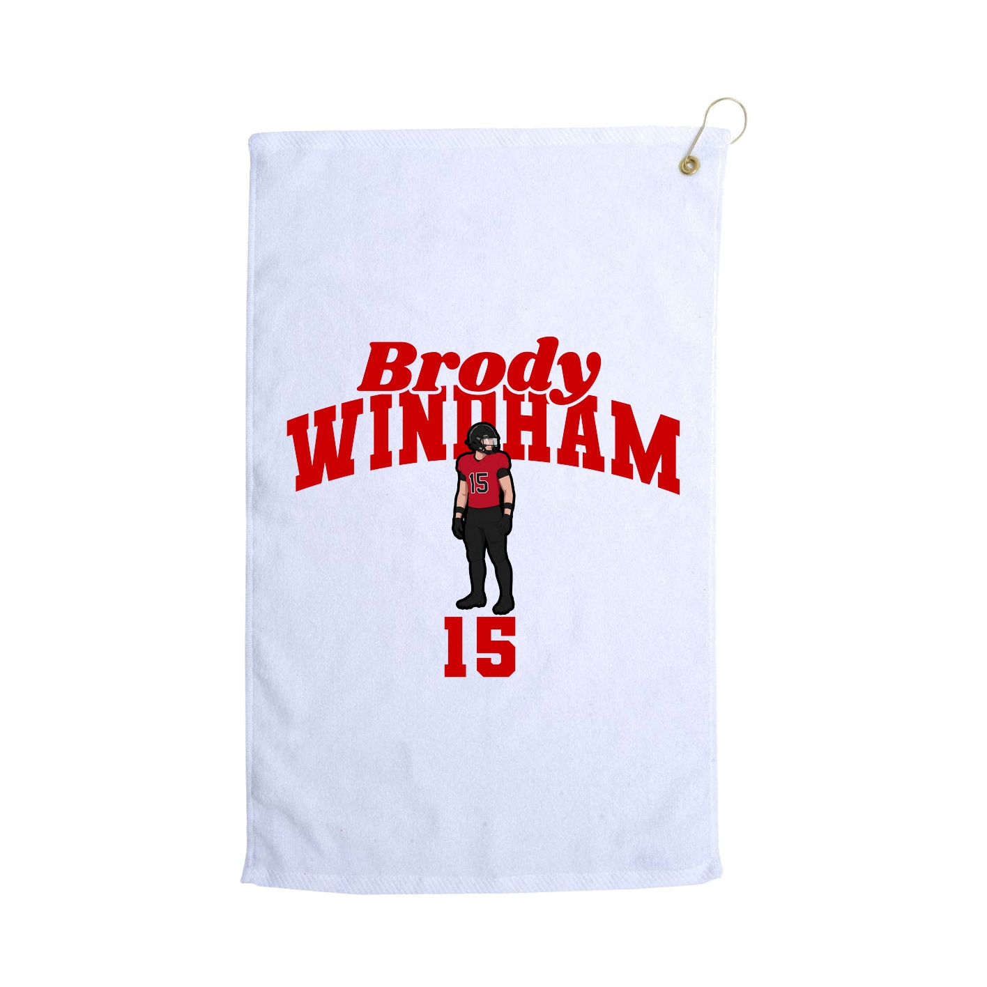Golf Towel — Signature Arch in White