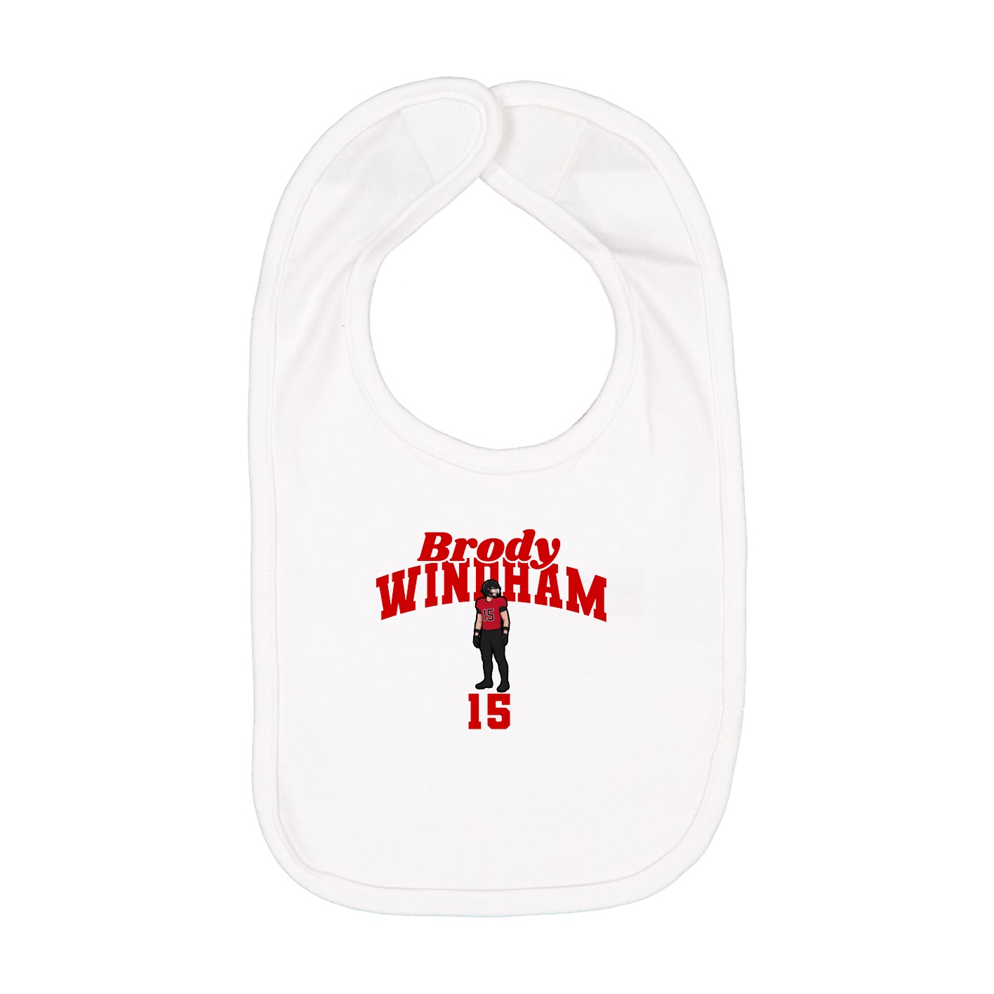 Infant Bib — Signature Arch in White