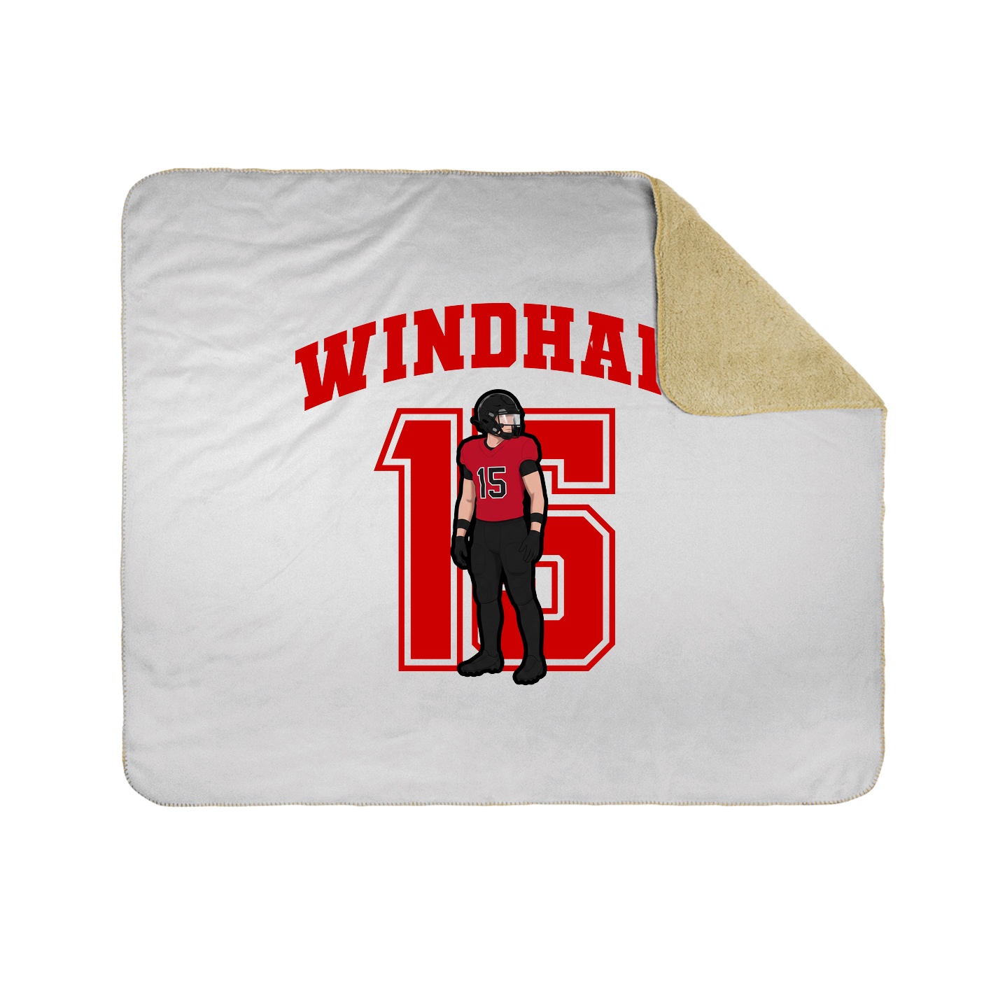 Throw Blanket — Number in White