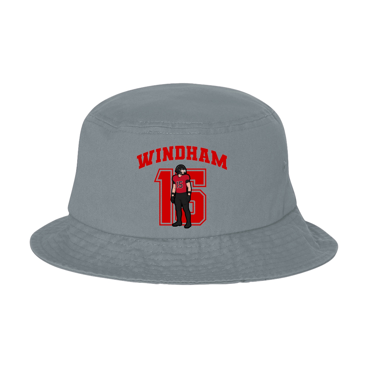 Bucket Cap — Number in Grey