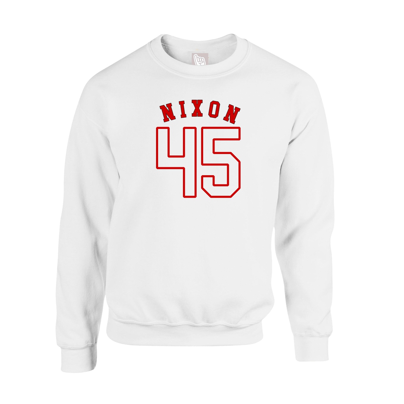 Fleece Crew — Shirsey Arch in White