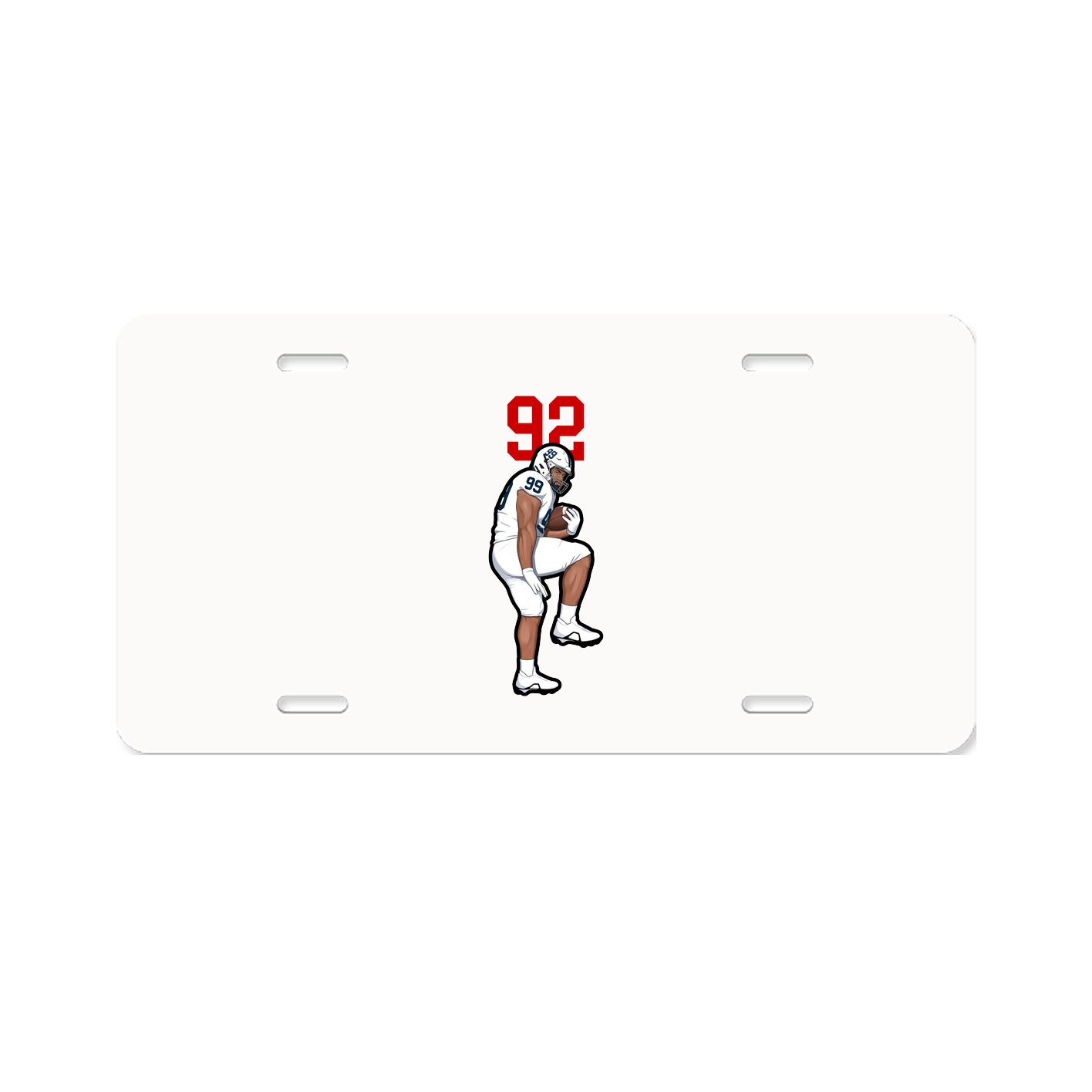 License Plate — Number Top in Classic