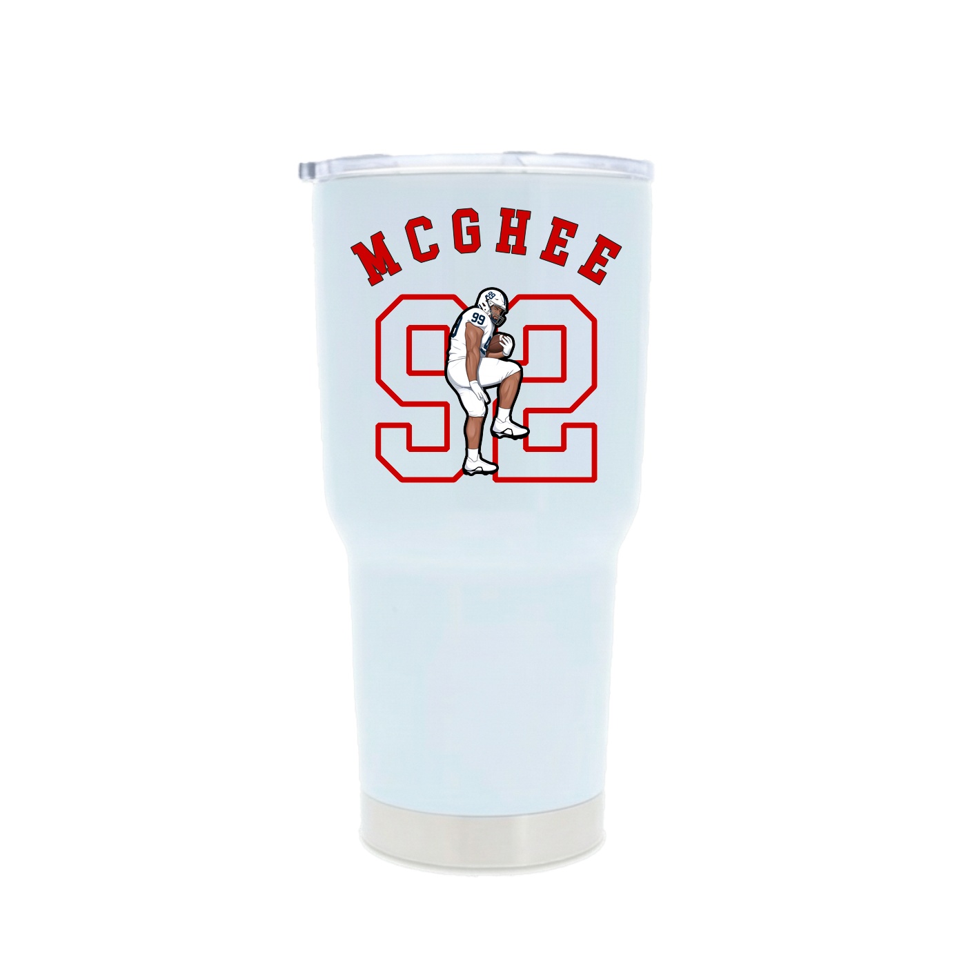 30oz Stainless Steel Tumbler — Shirsey Arch in White
