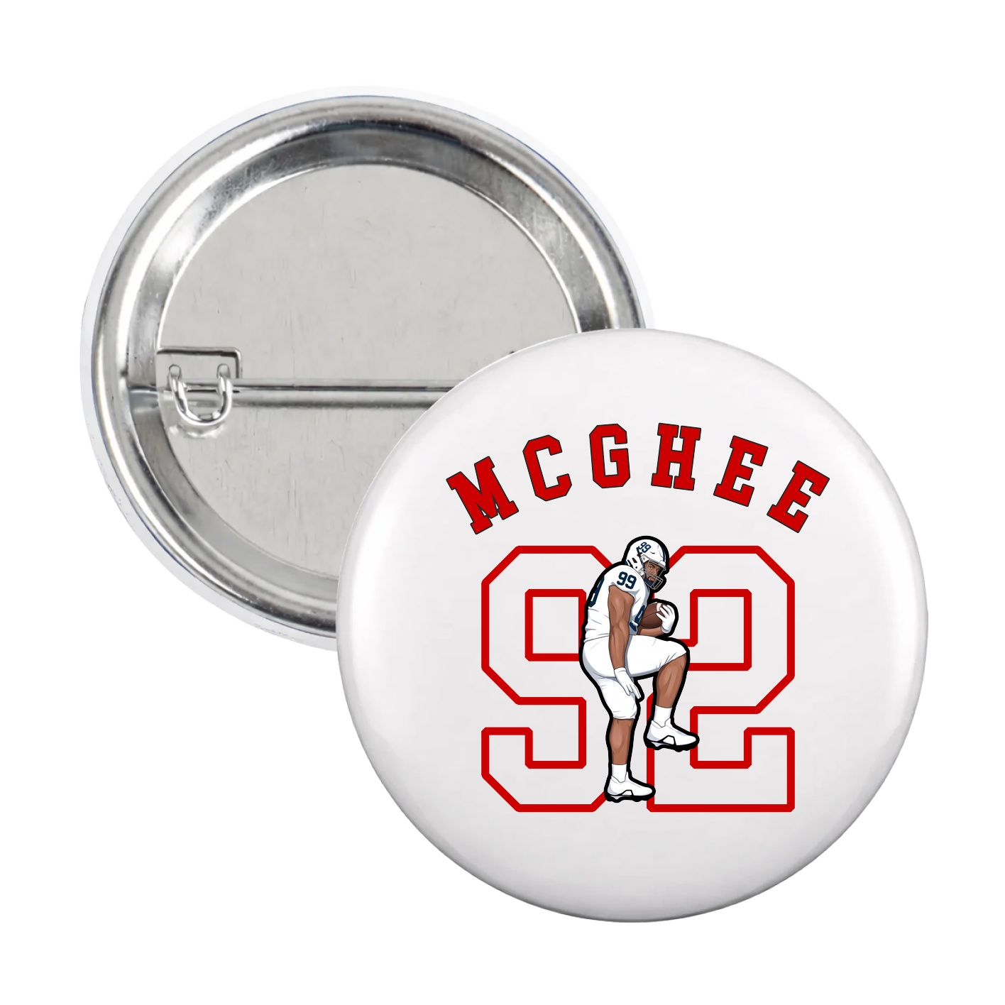 Game Day Button — Shirsey Arch in White