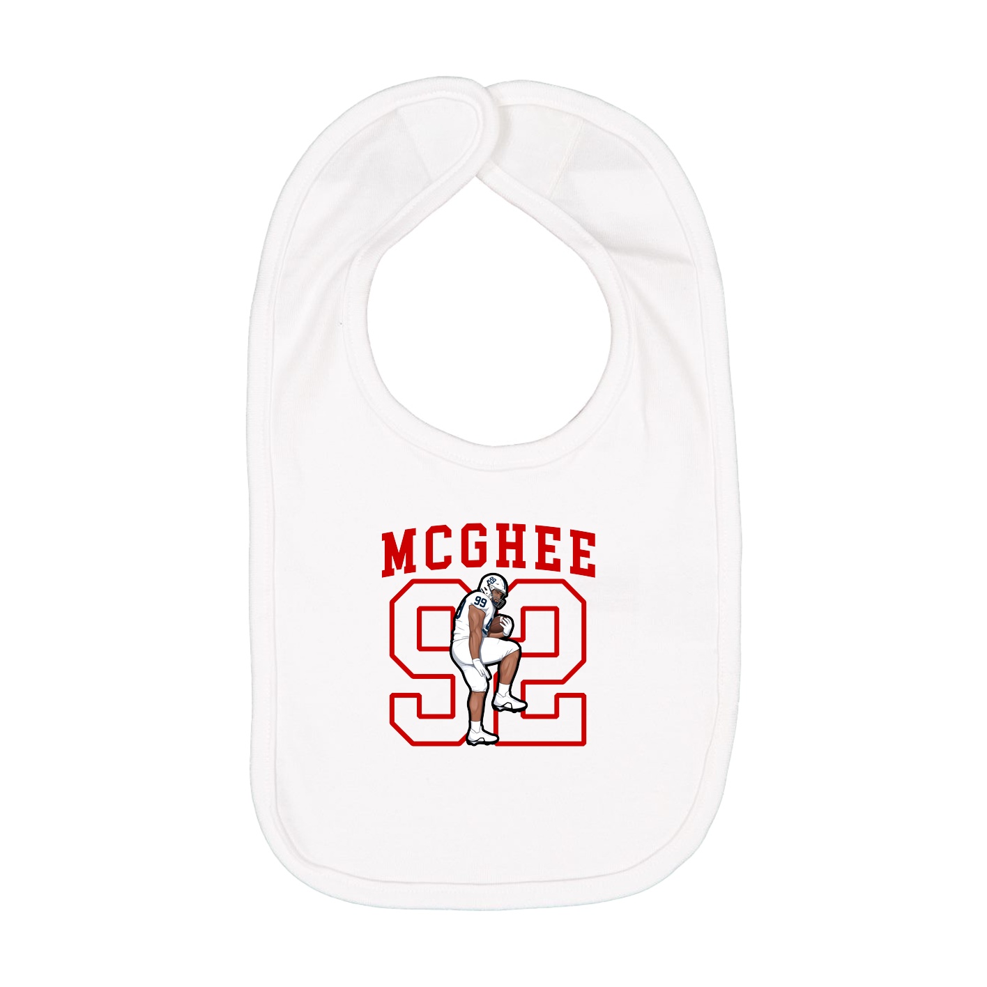 Infant Bib — Shirsey in White
