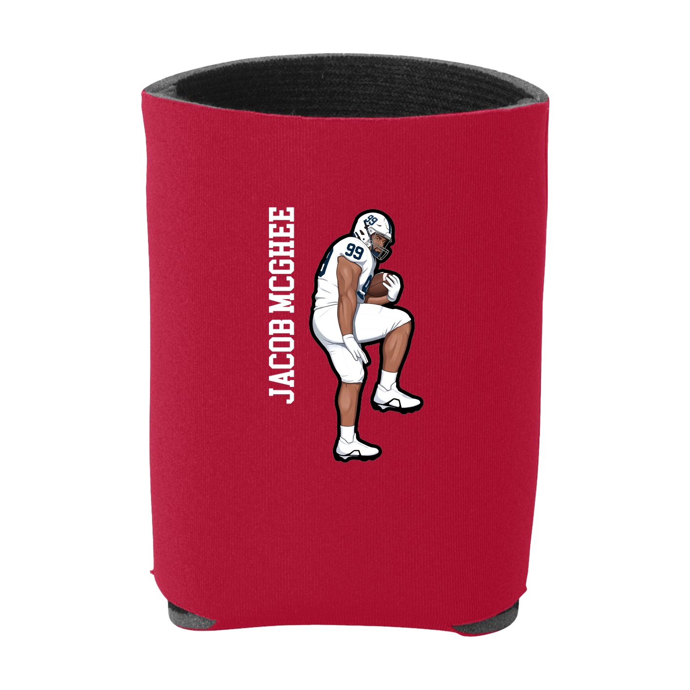 Can Holder — Name Vertical in Red