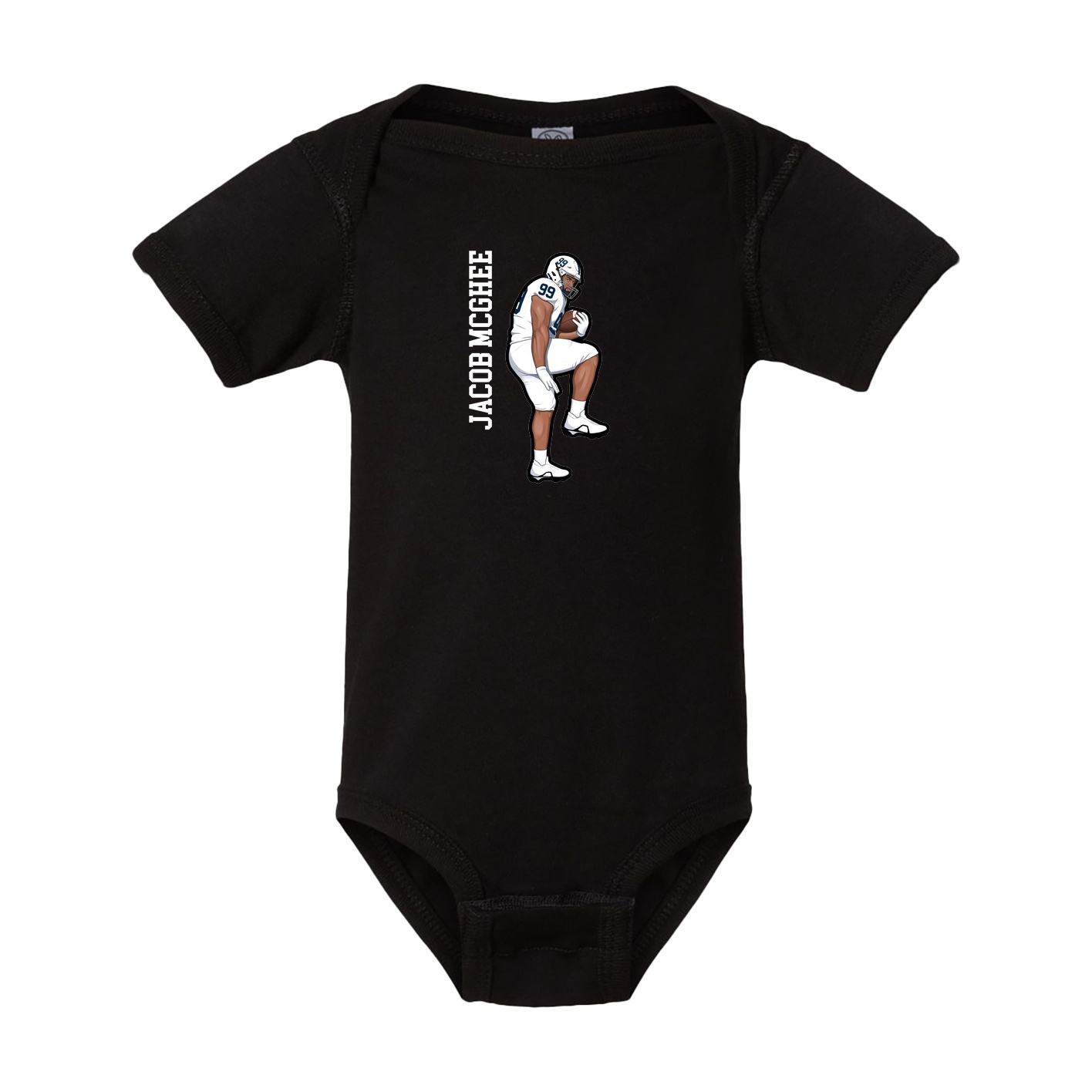 Baby Onesie — Name Vertical in Black