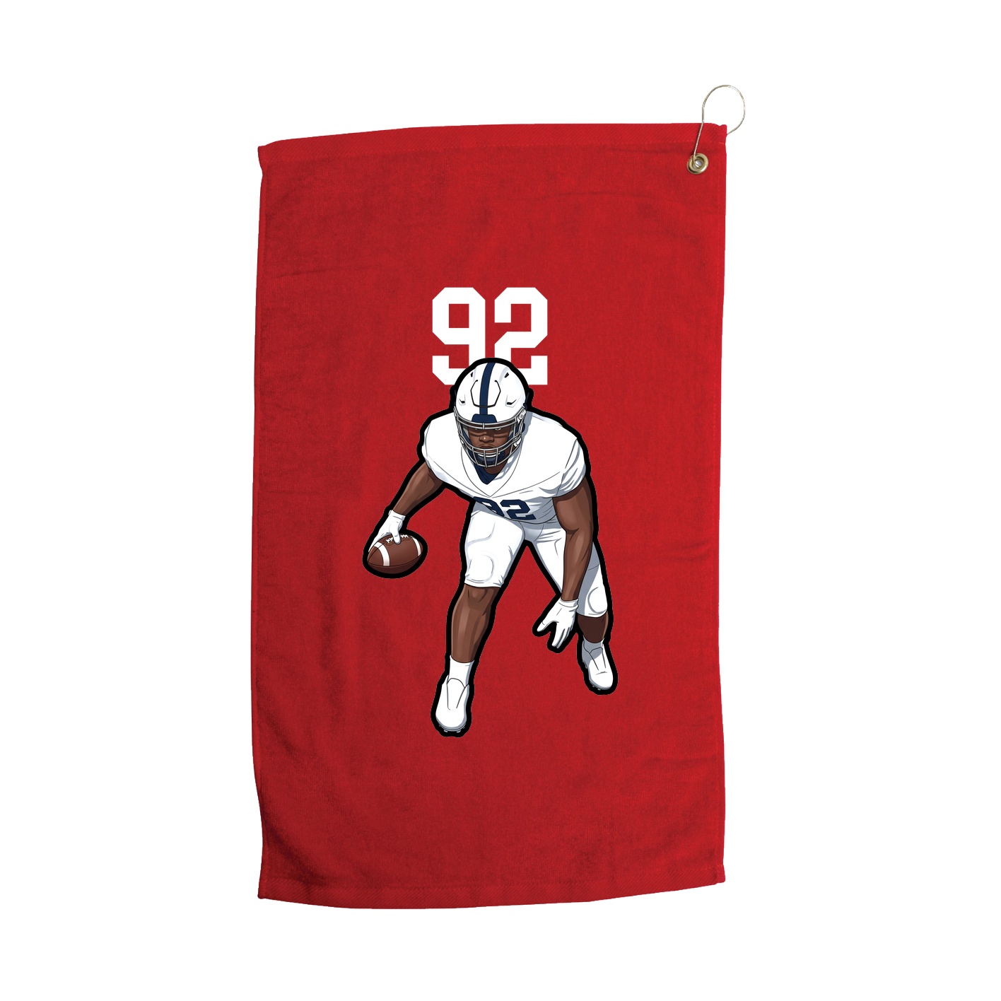 Golf Towel — Number Top in Red