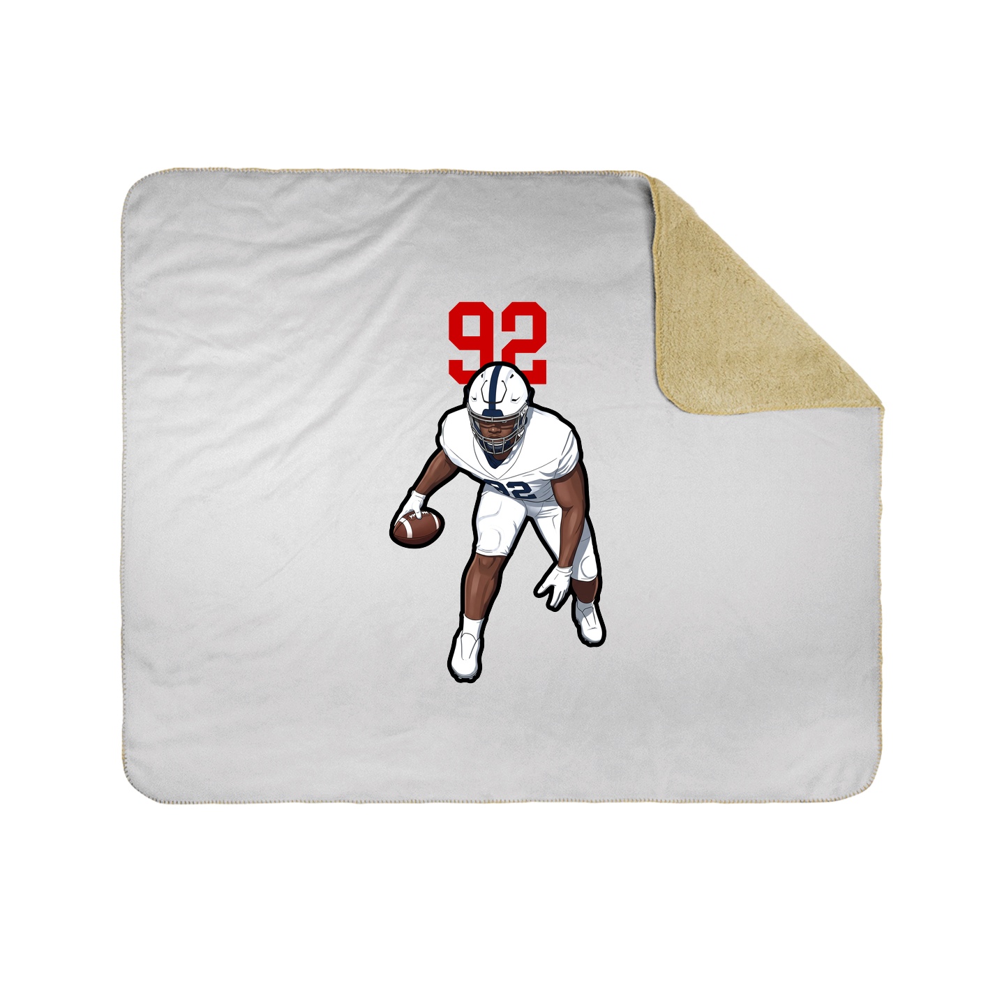 Throw Blanket — Number Top in White