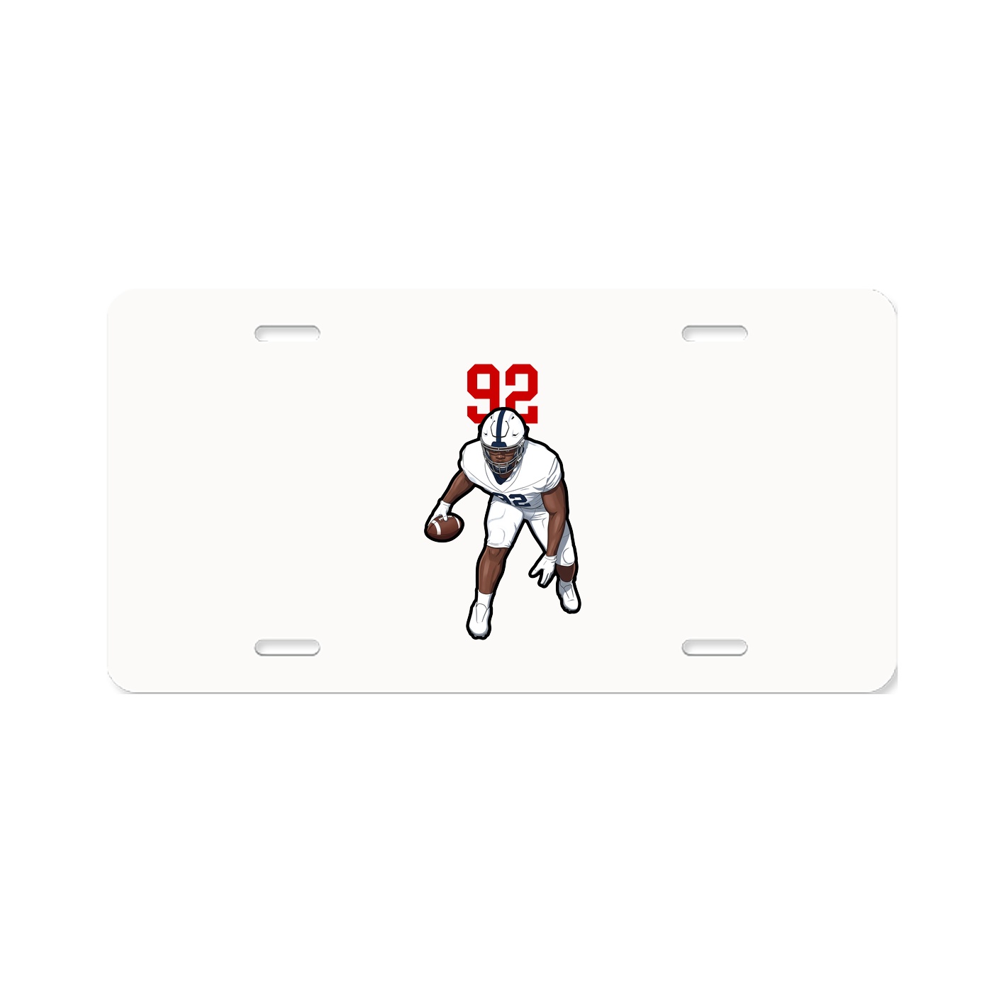 License Plate — Number Top in Classic