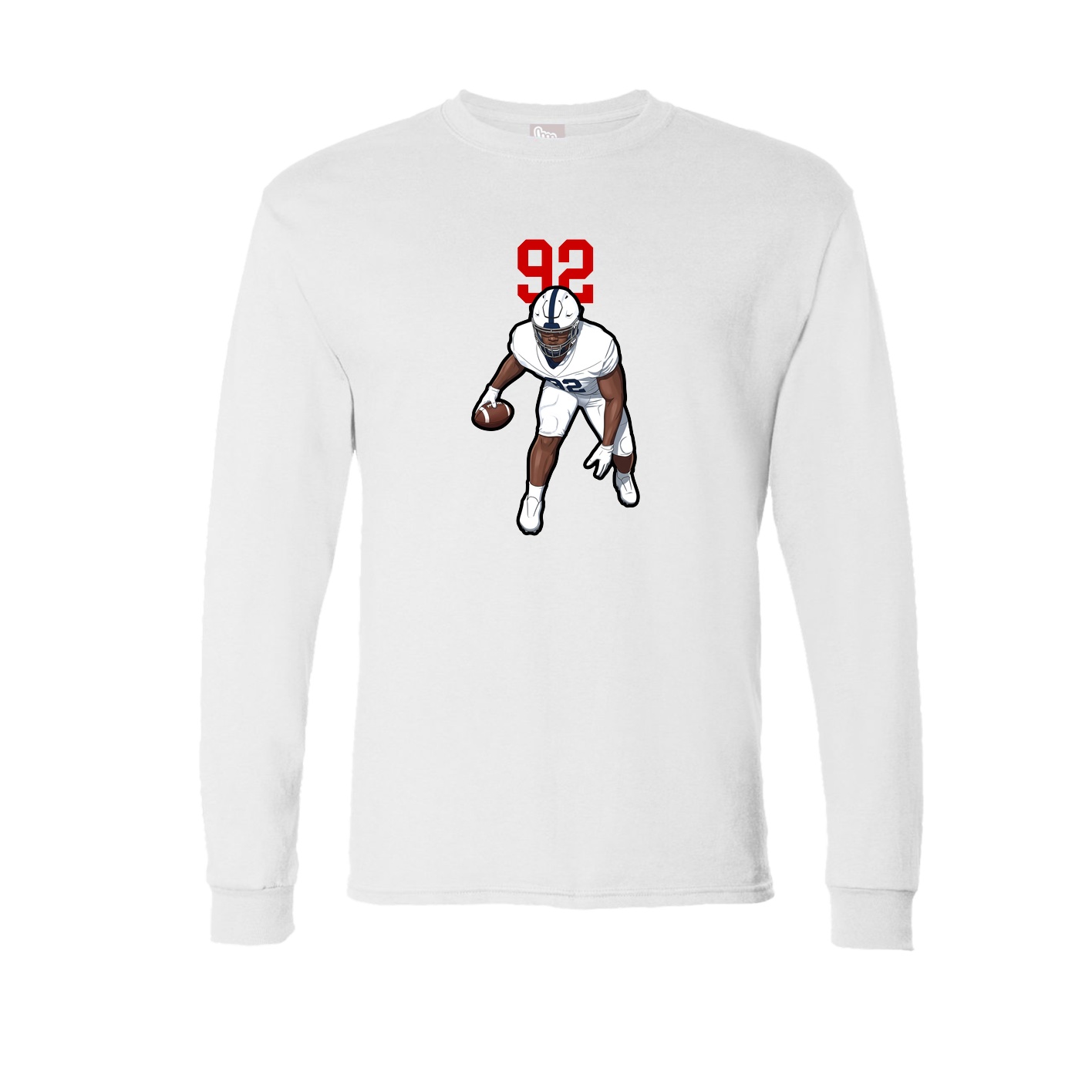 Long Sleeve Tee — Number Top in White
