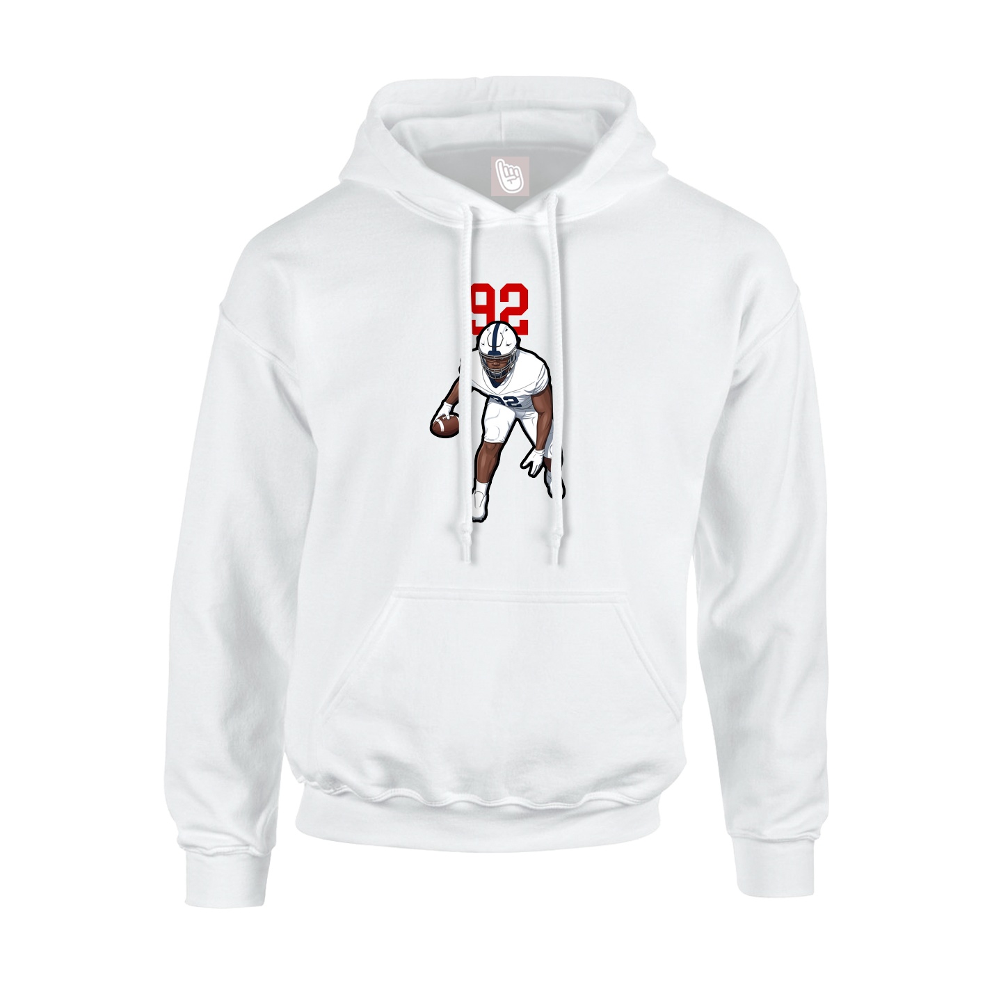 Hoodie — Number Top in White
