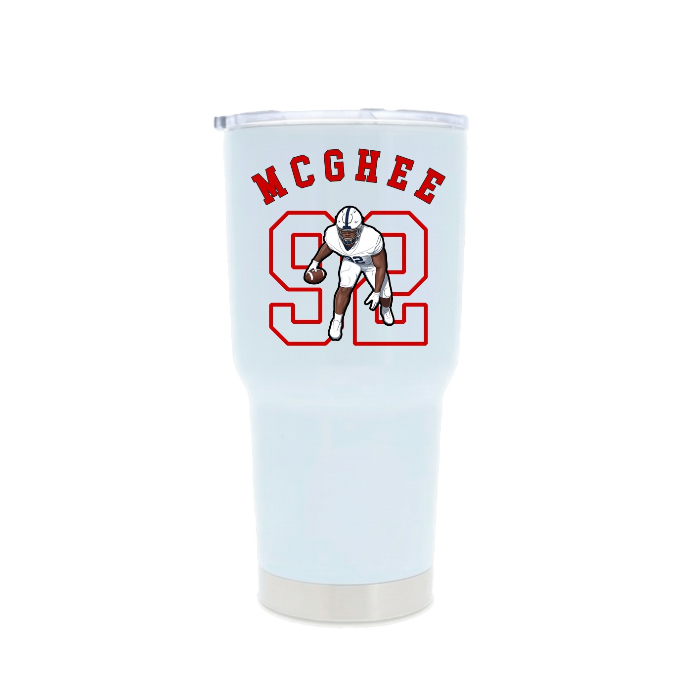 30oz Stainless Steel Tumbler — Shirsey Arch in White
