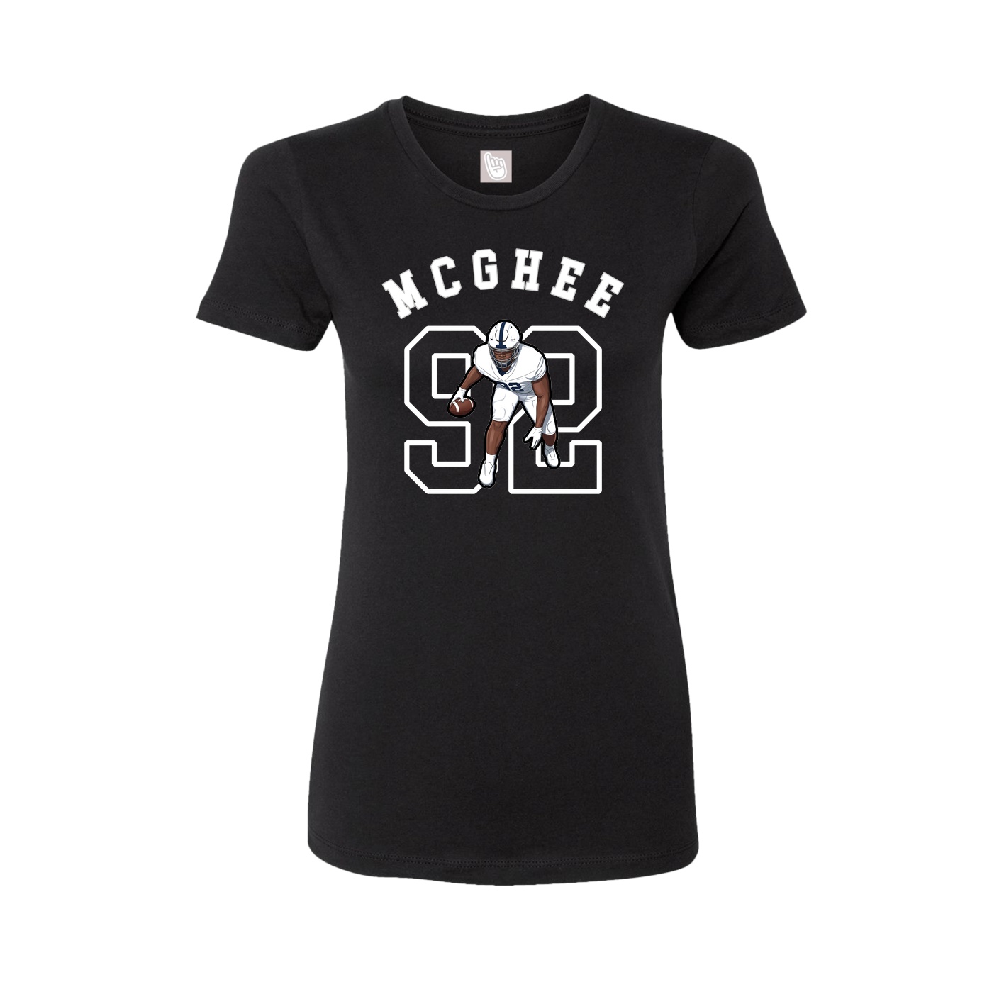 Fitted Women's Tee — Shirsey Arch in Black