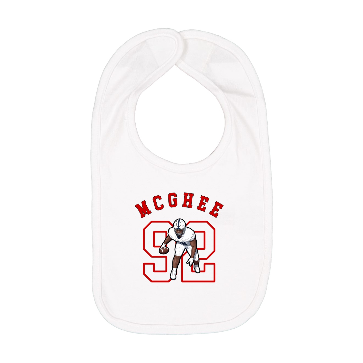 Infant Bib — Shirsey Arch in White