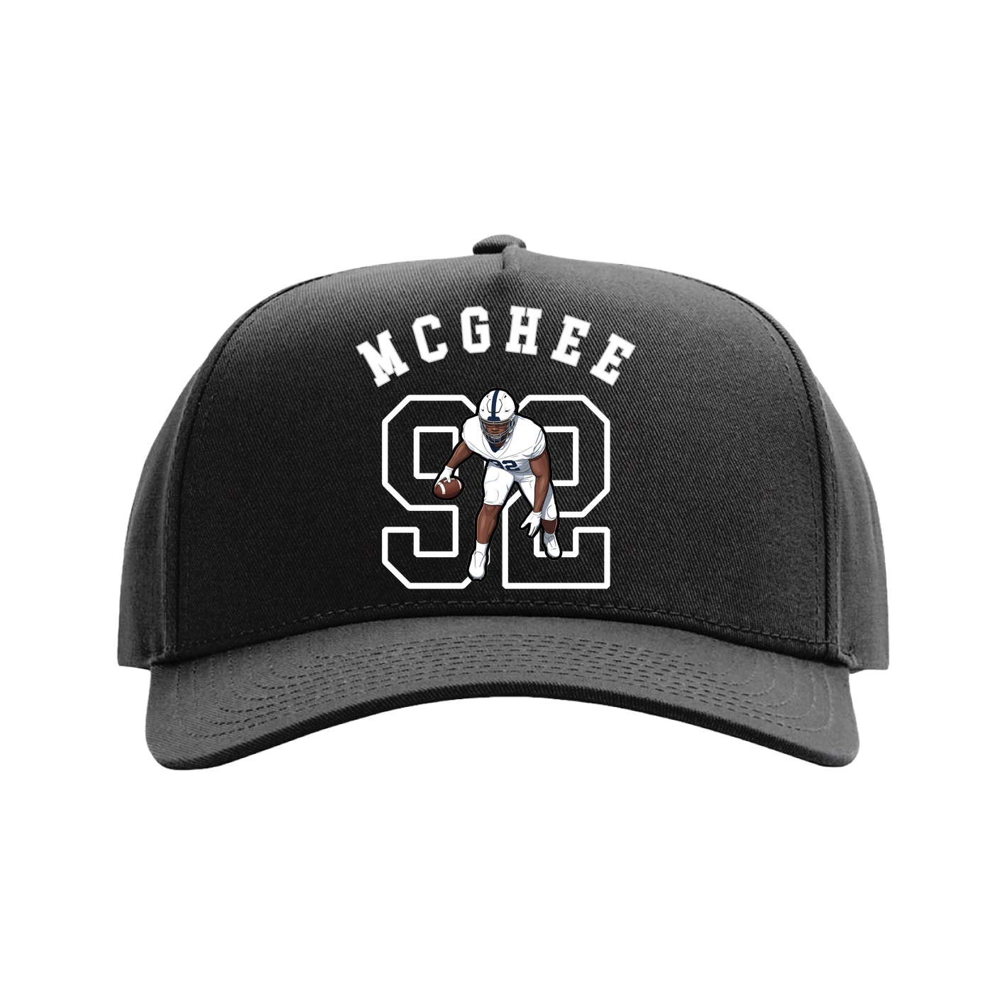Full Fabric Five-Panel Champ Cap — Shirsey Arch in Black