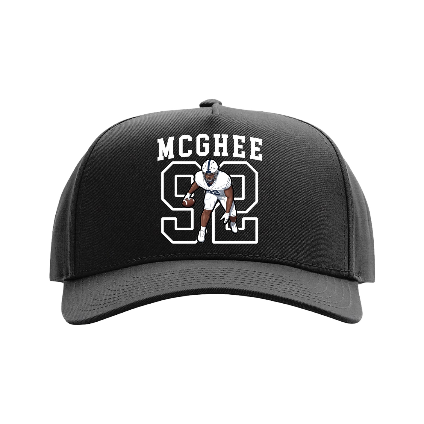 Full Fabric Five-Panel Champ Cap — Shirsey in Black