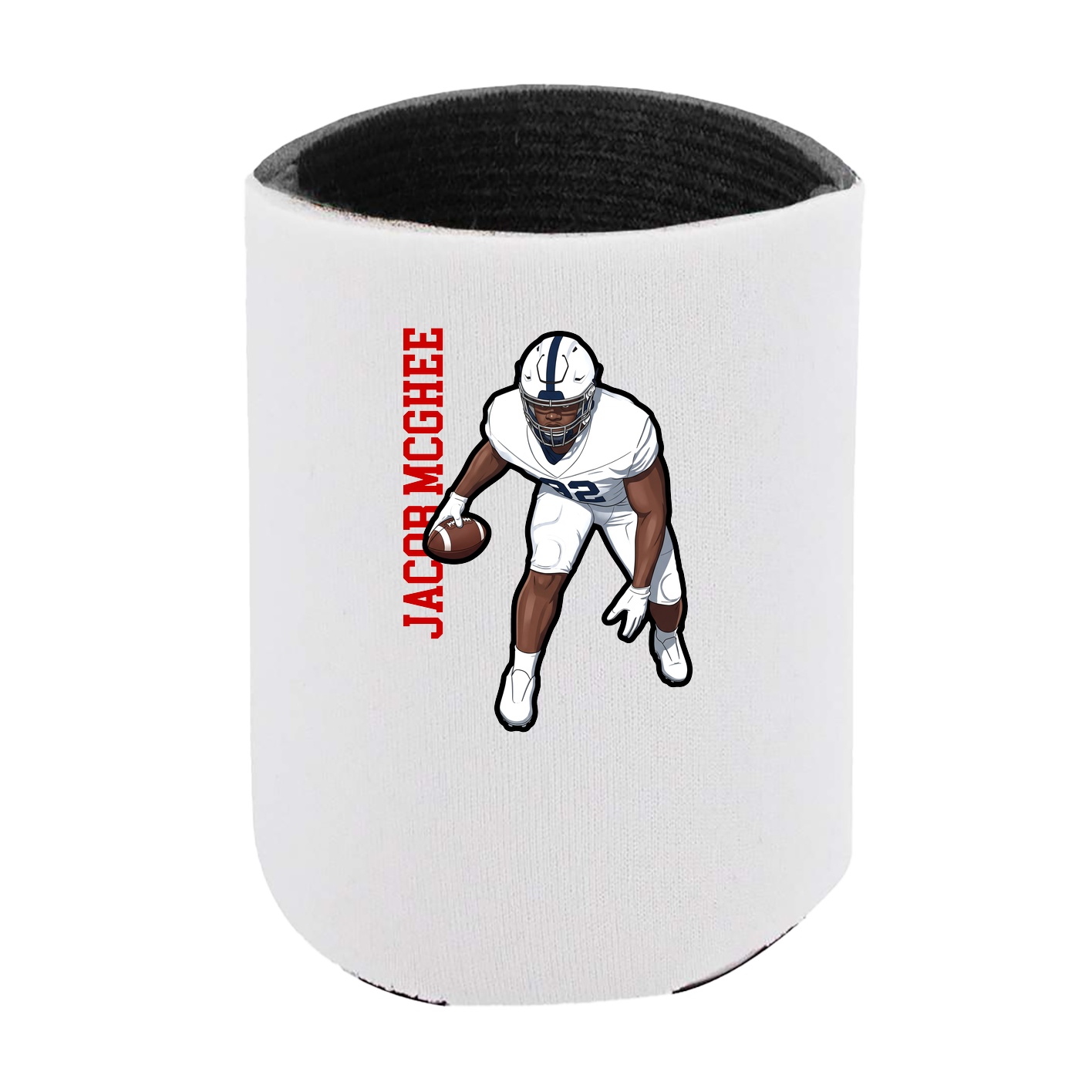 Can Holder — Name Vertical in White