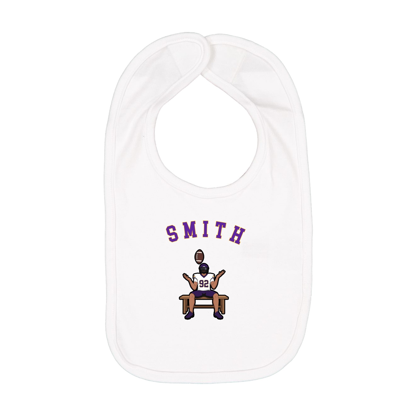 Infant Bib — Shirsey Arch in White
