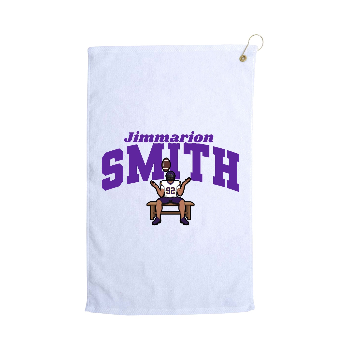 Golf Towel — Signature Arch in White