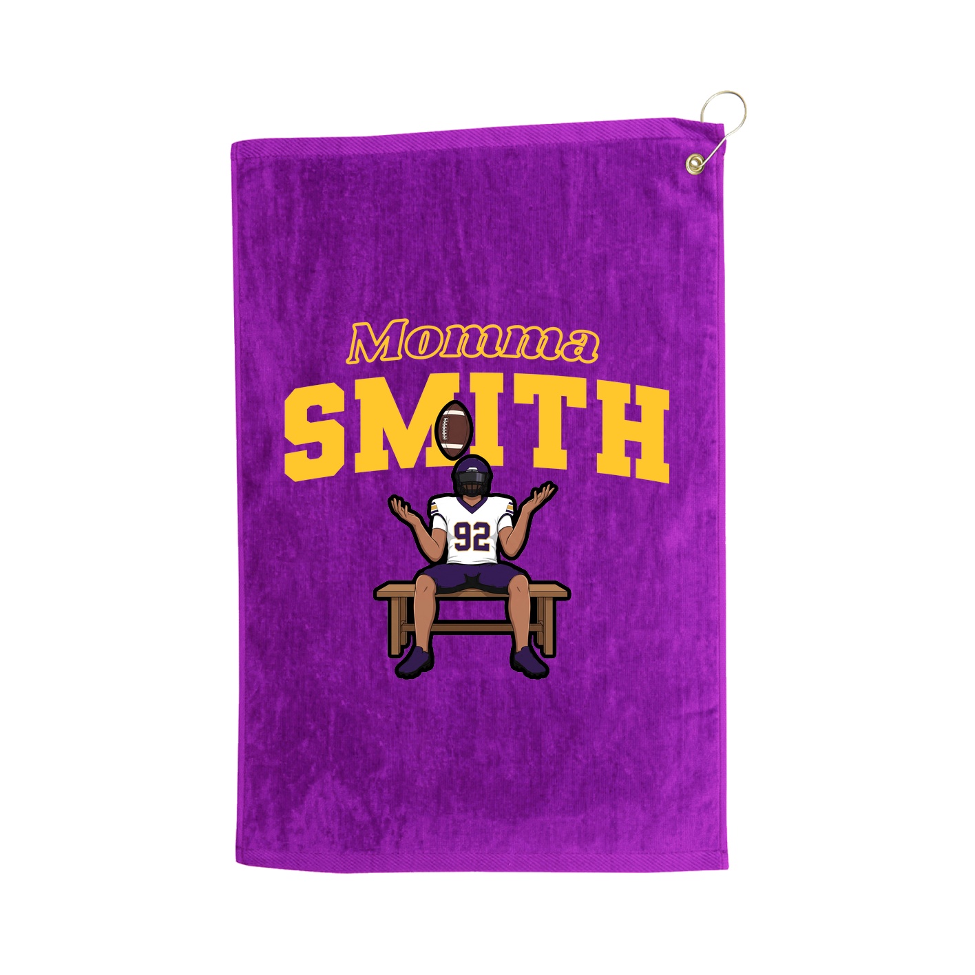 Golf Towel — Mothers Day Block in Purple