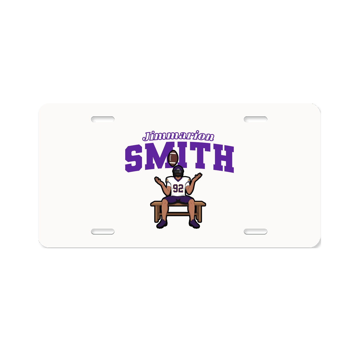 License Plate — Name Arch in Classic