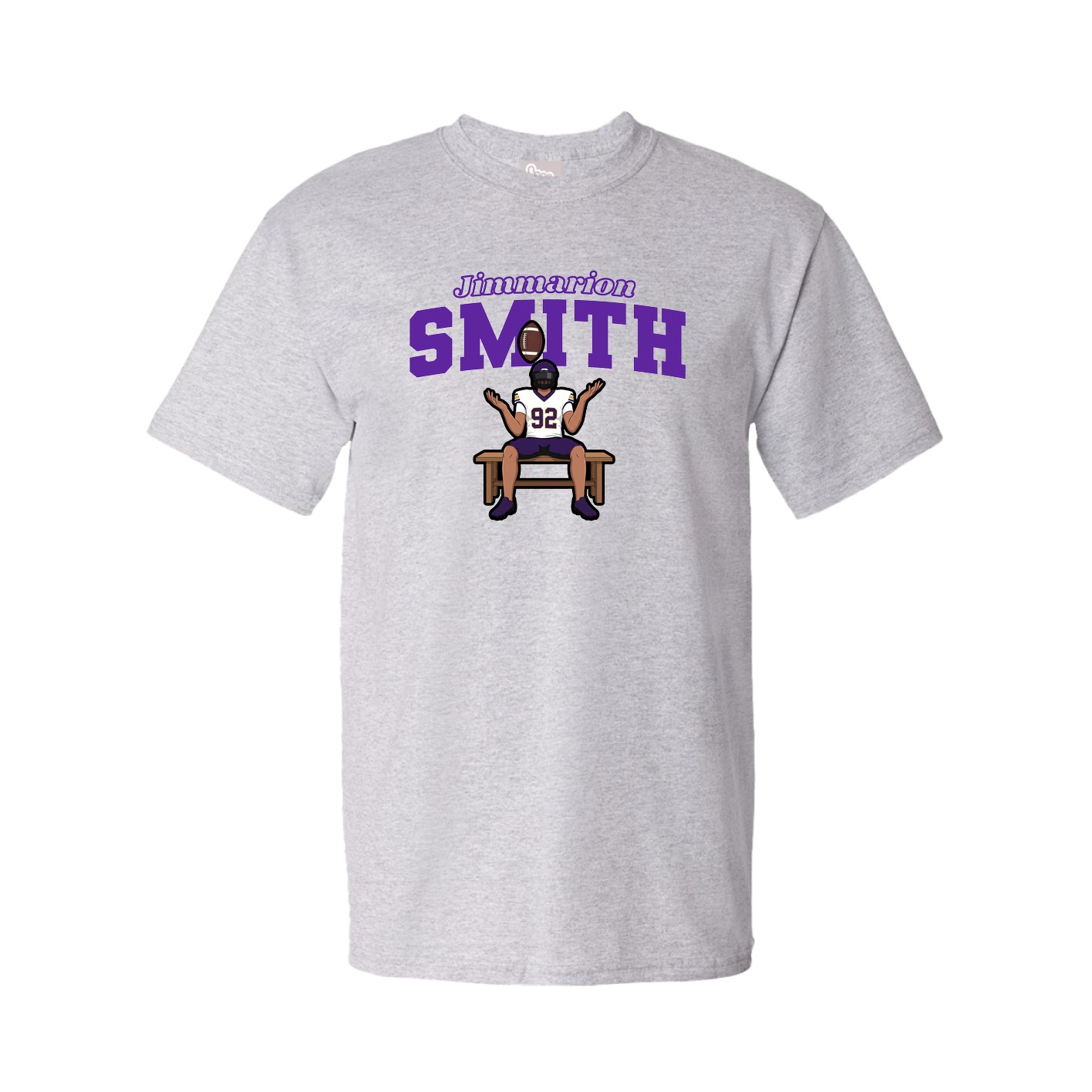 Youth Tee — Name Arch in Grey