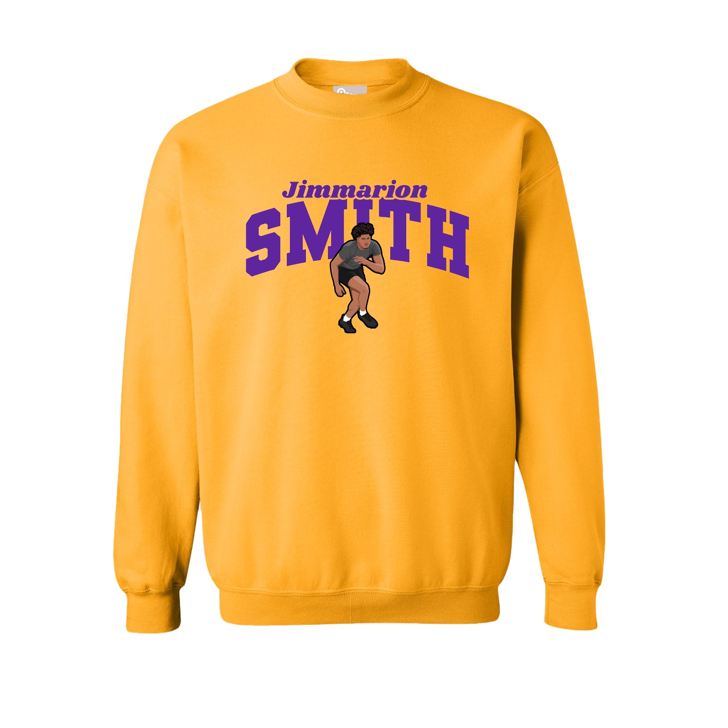 Fleece Crew — Signature Arch in Gold