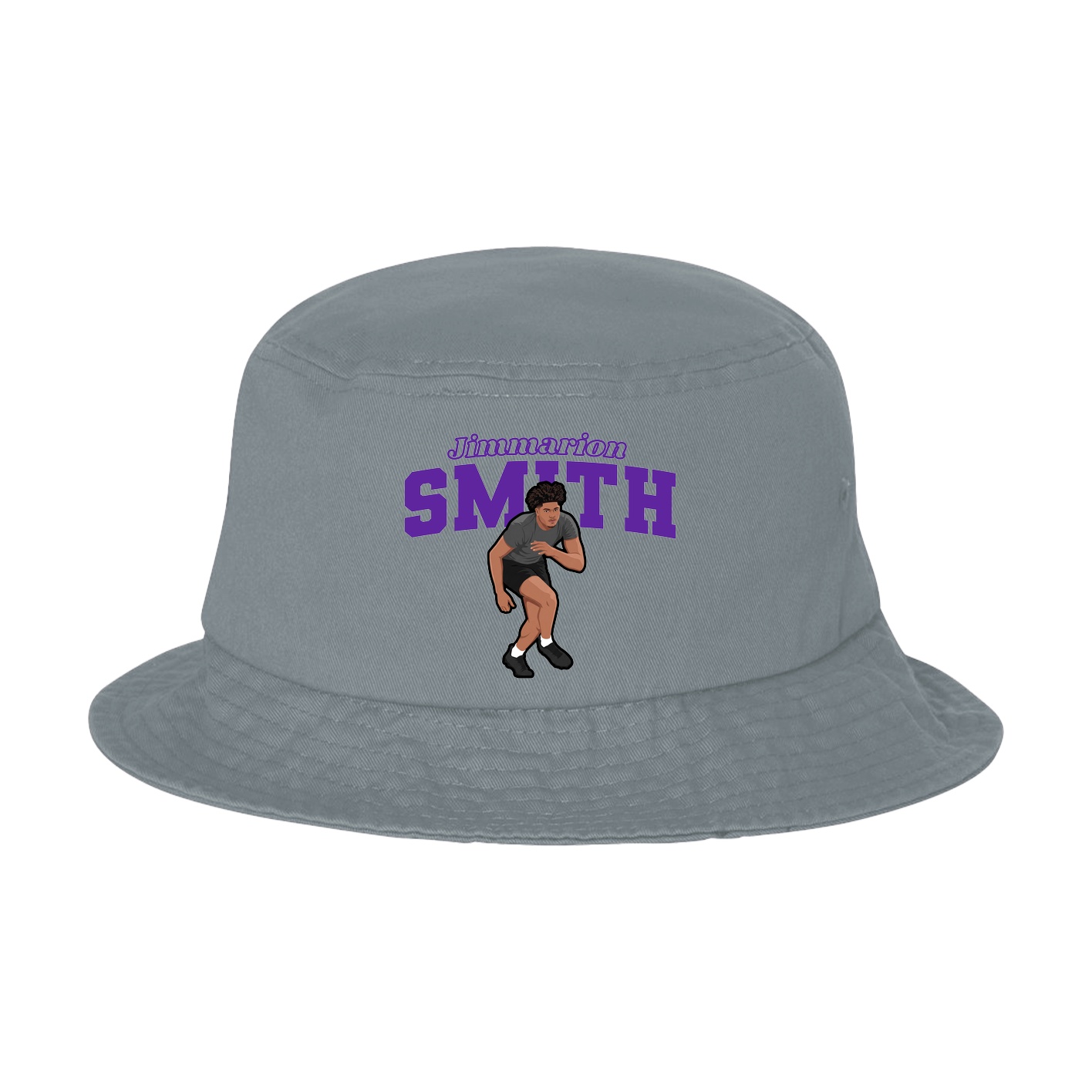 Bucket Cap — Name Arch in Grey