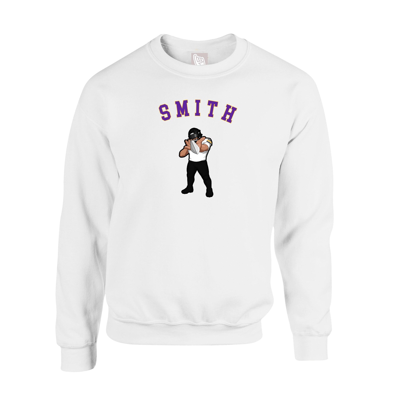 Fleece Crew — Shirsey Arch in White