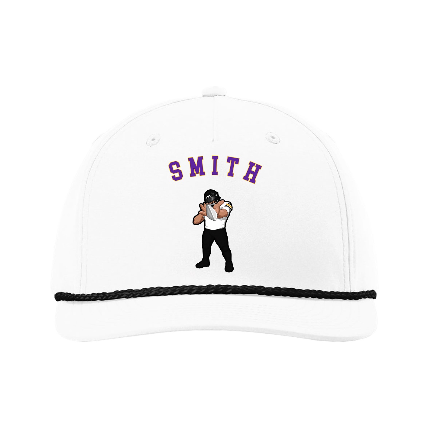Five-Panel Classic Rope Cap — Shirsey Arch in White