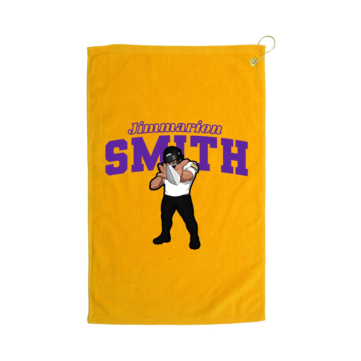 Golf Towel — Name Arch in Gold