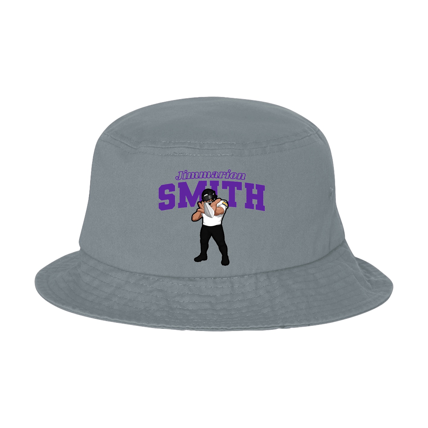 Bucket Cap — Name Arch in Grey