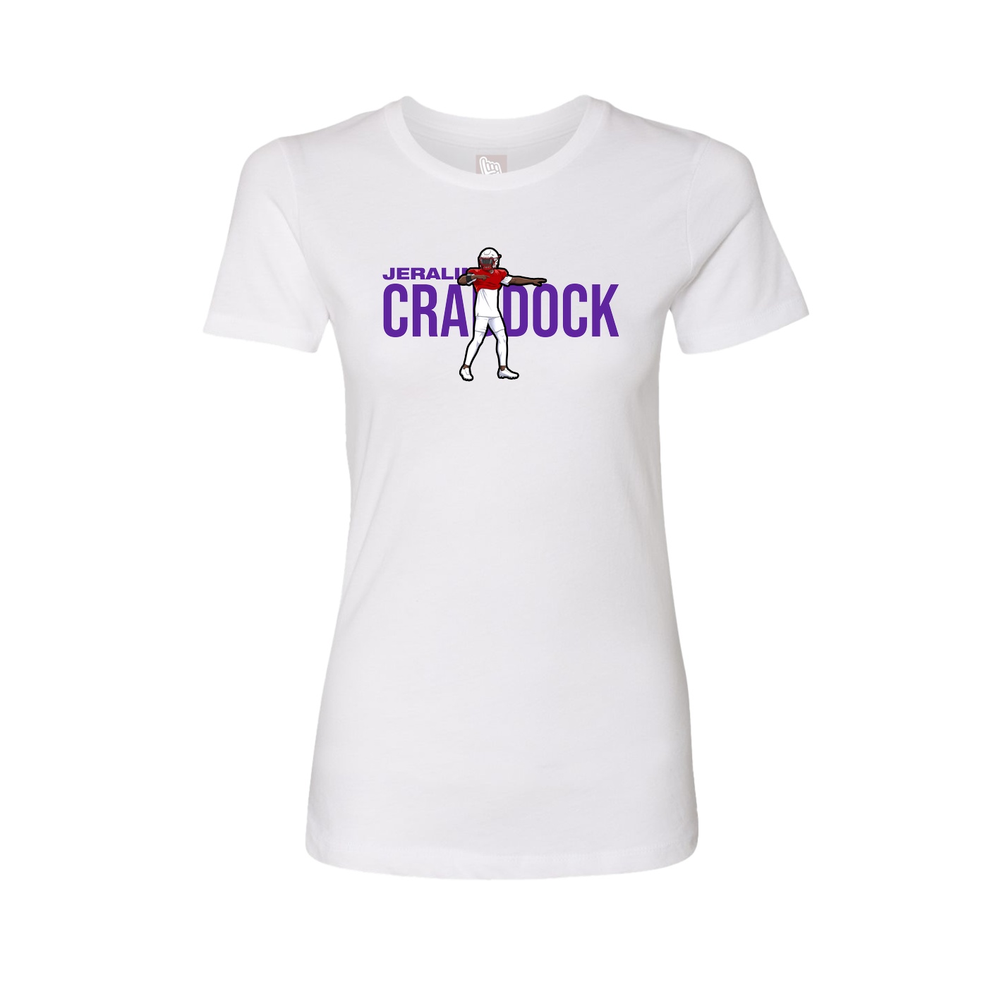 Womens Tee — Player Name in White