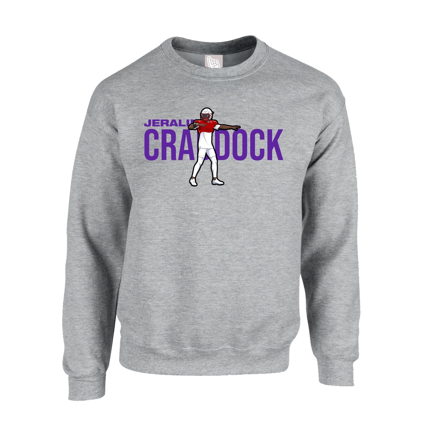 Fleece Crew — Player Name in Grey