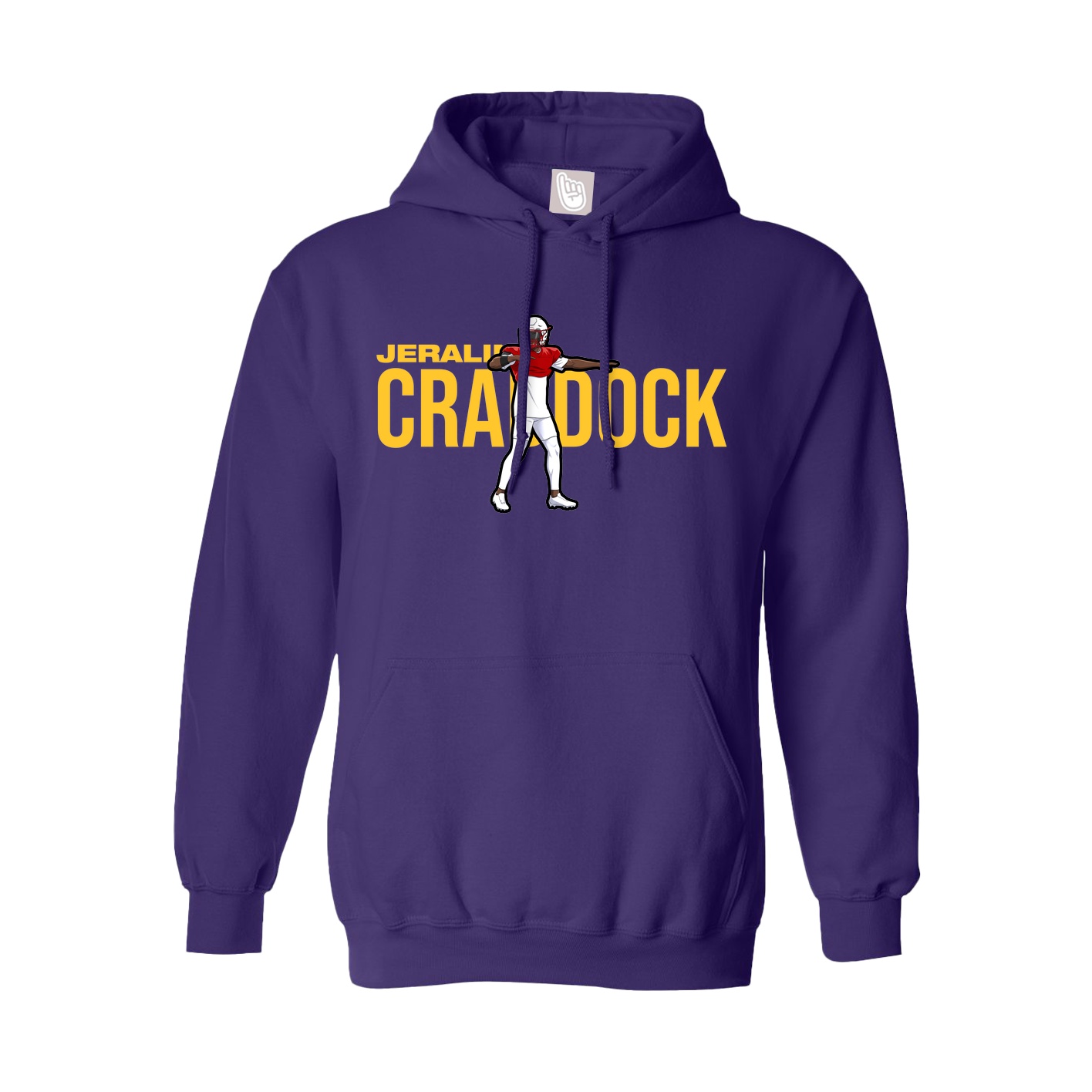 Youth Hoodie — Player Name in Purple