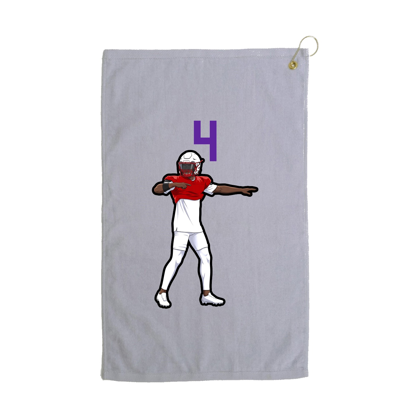 Golf Towel — Number Top in Grey