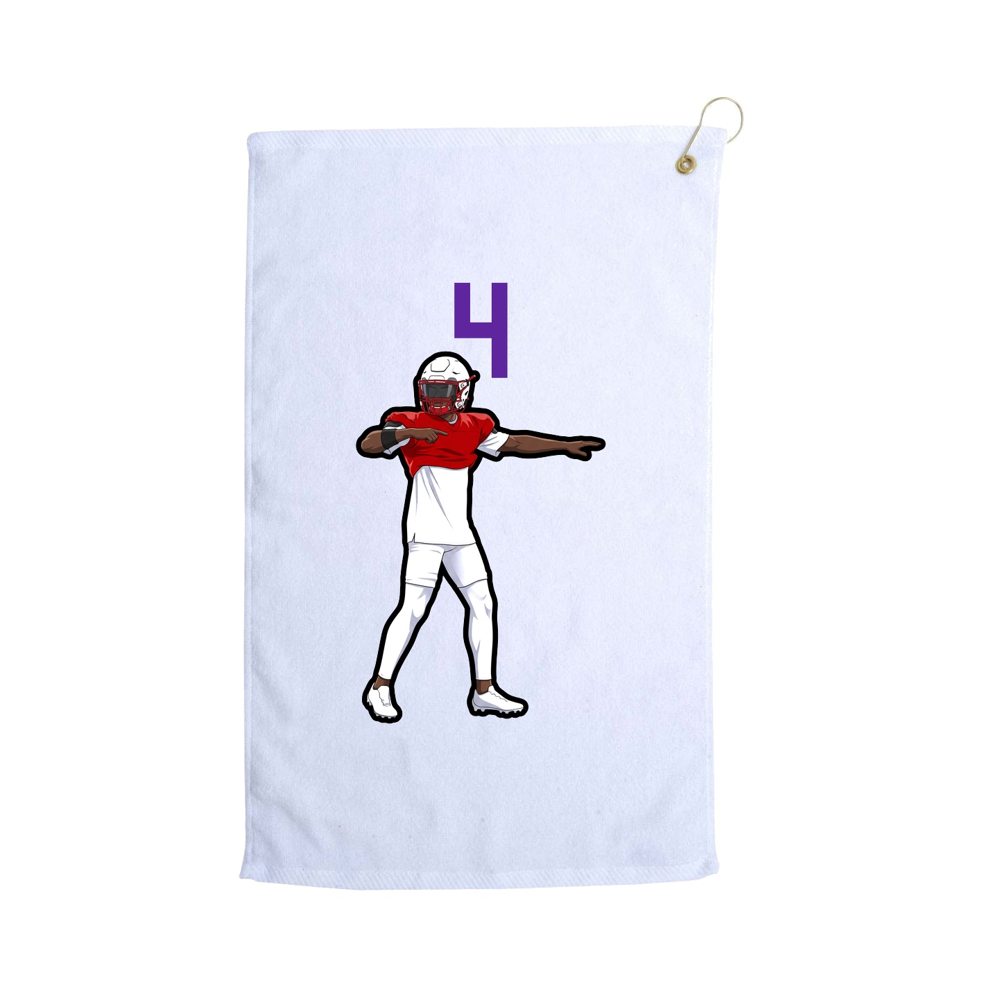 Golf Towel — Number Top in White