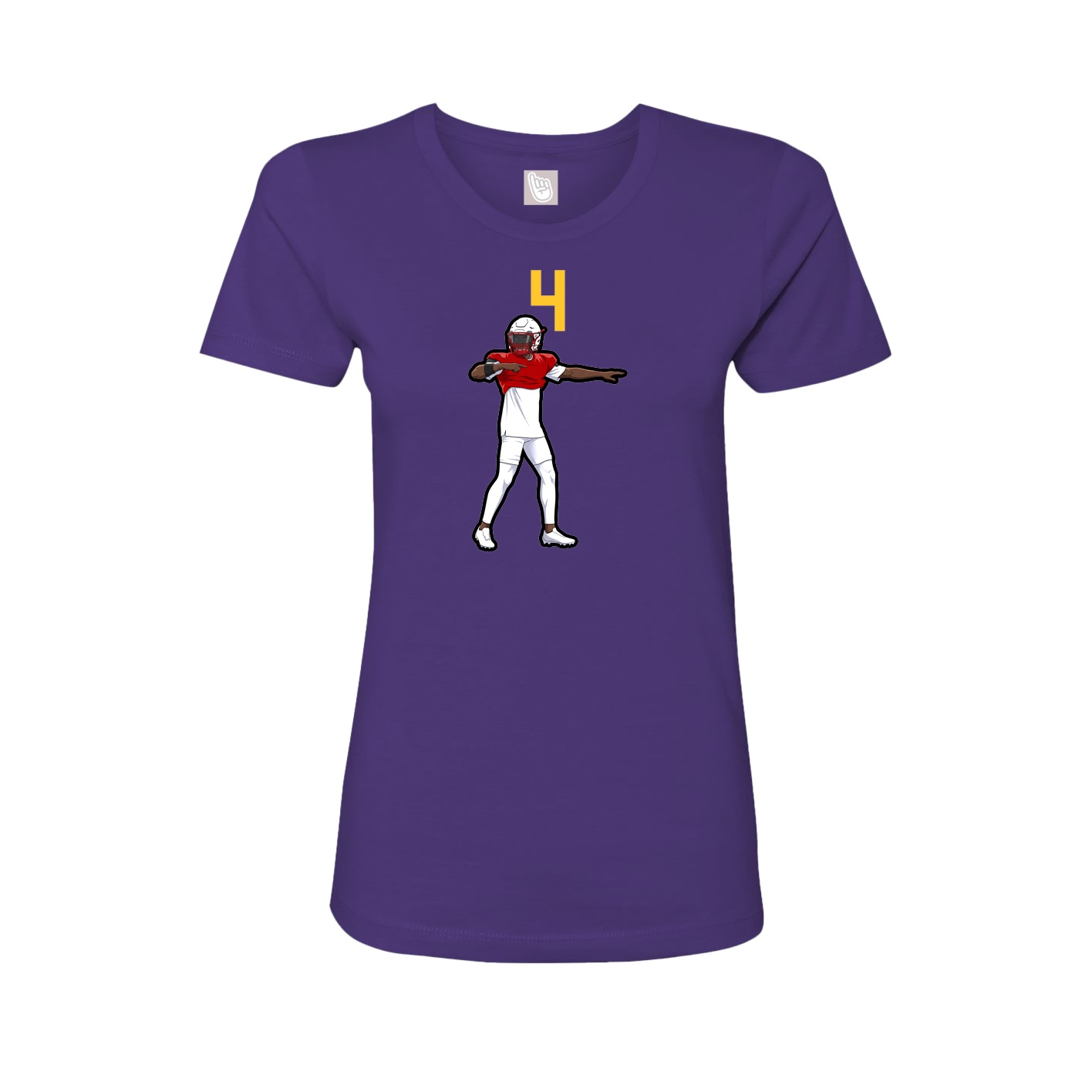 Fitted Women's Tee — Number Top in Purple