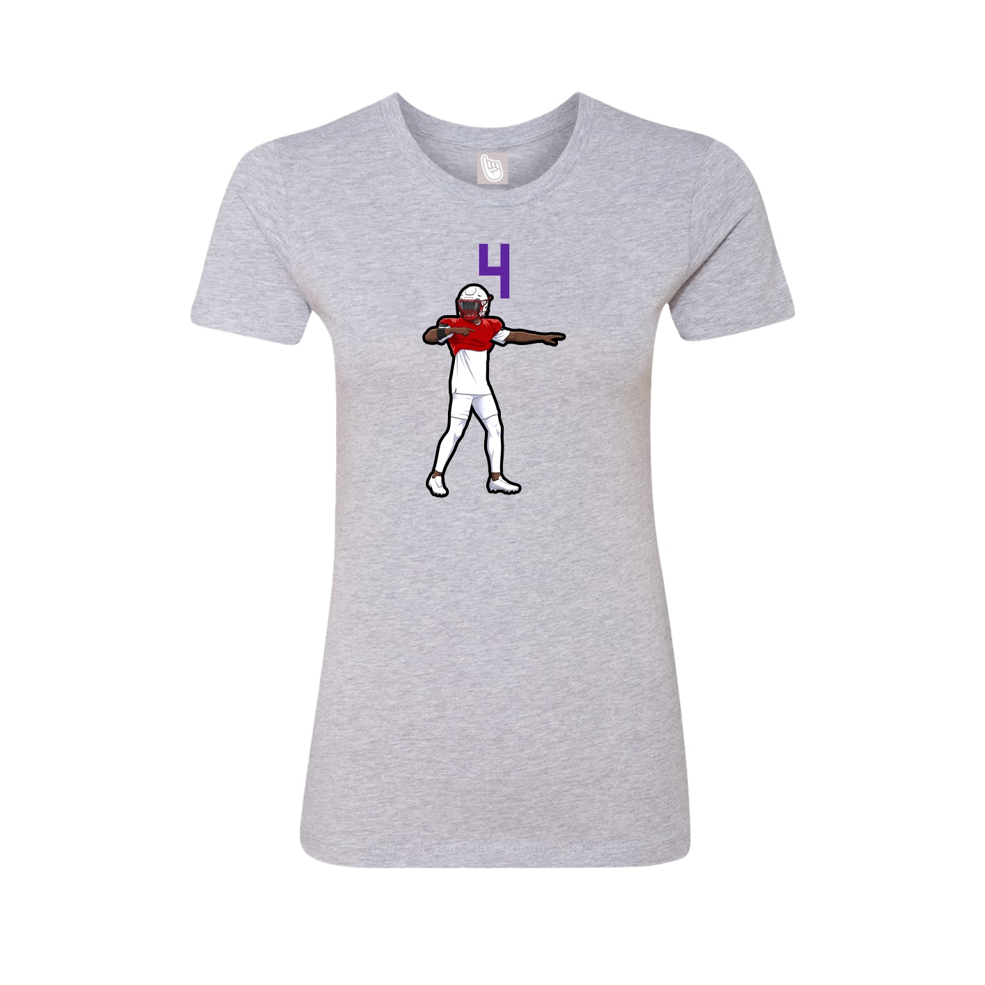 Womens Tee — Number Top in Grey