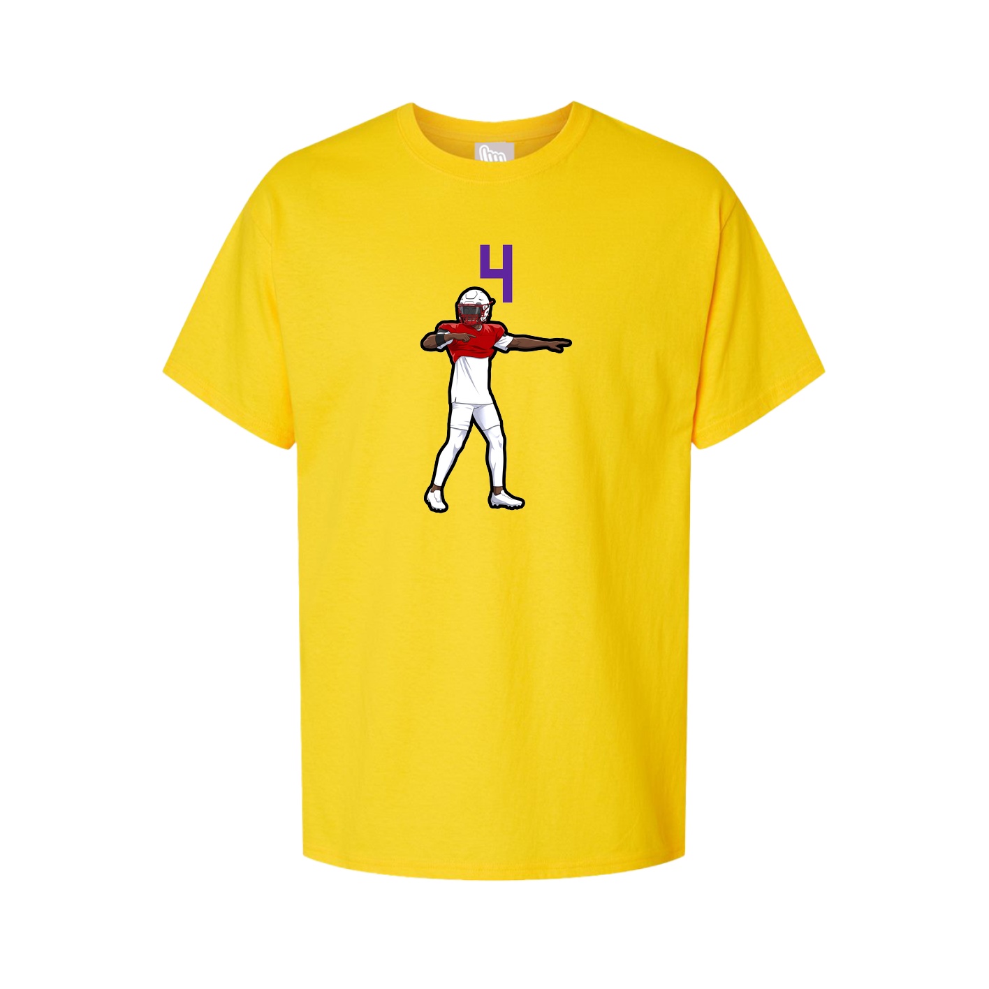 Youth Tee — Number Top in Gold
