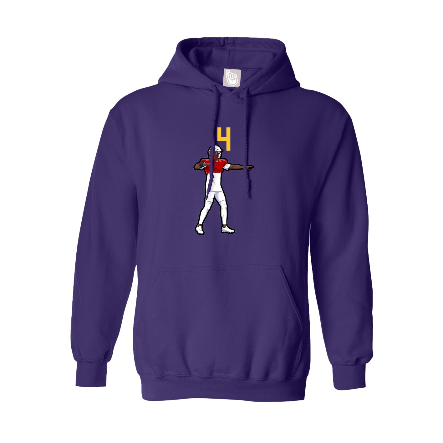 Hoodie — Number Top in Purple