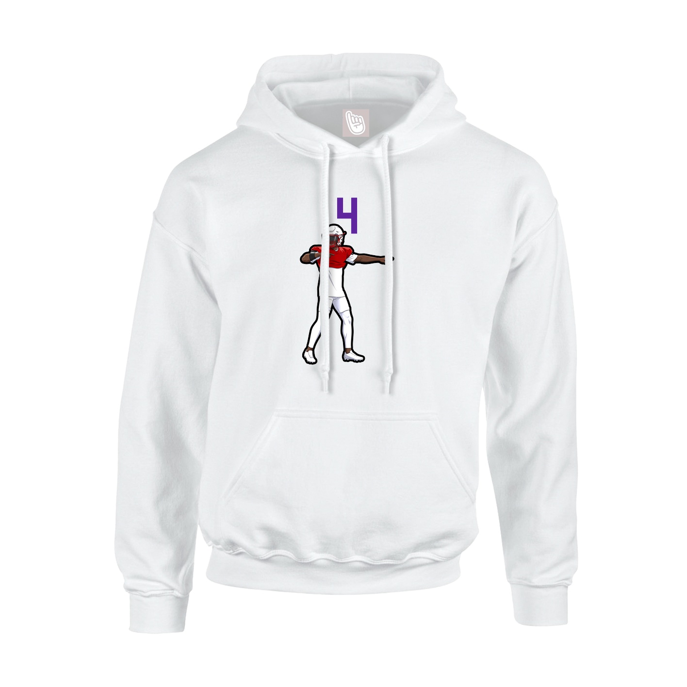 Hoodie — Number Top in White