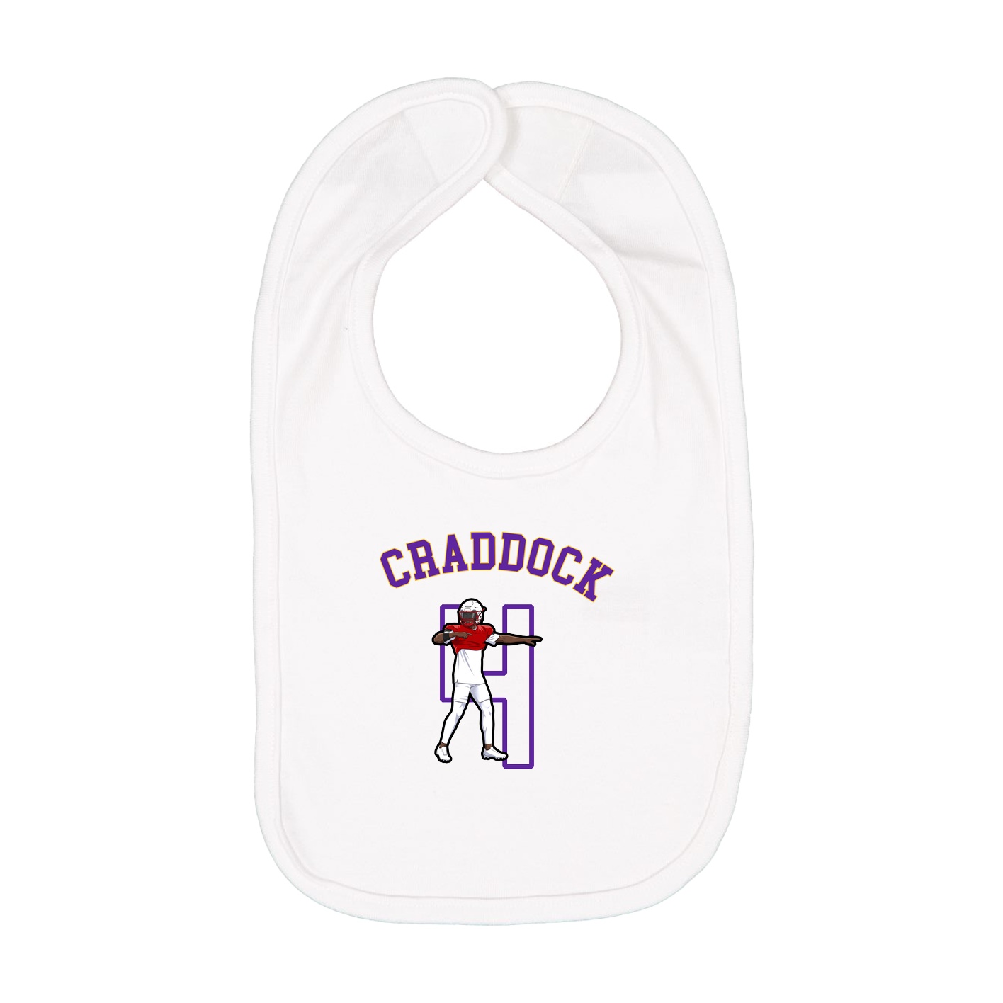 Infant Bib — Shirsey Arch in White