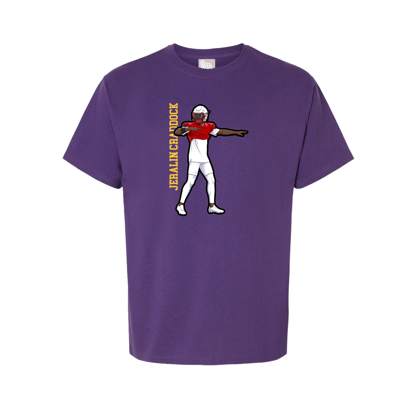 Youth Tee — Name Vertical in Purple