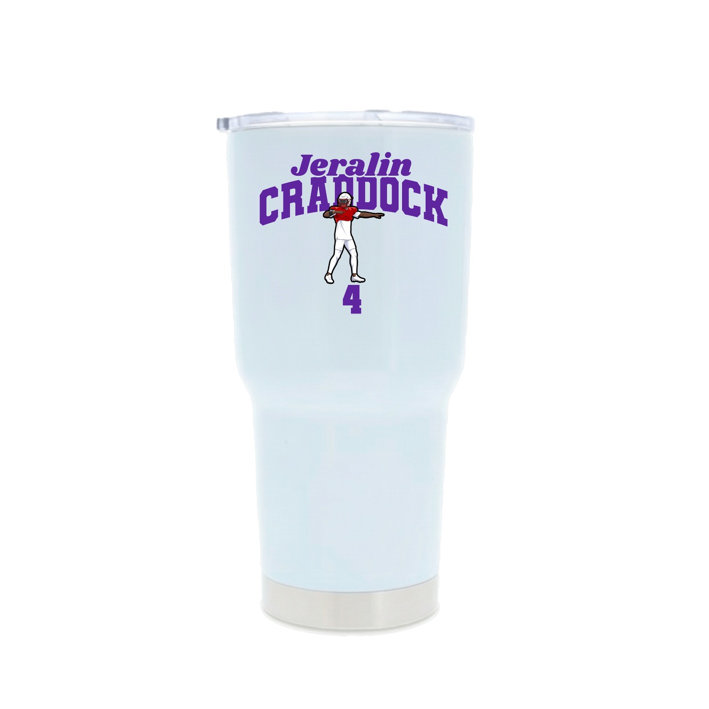 30oz Stainless Steel Tumbler — Signature Arch in White